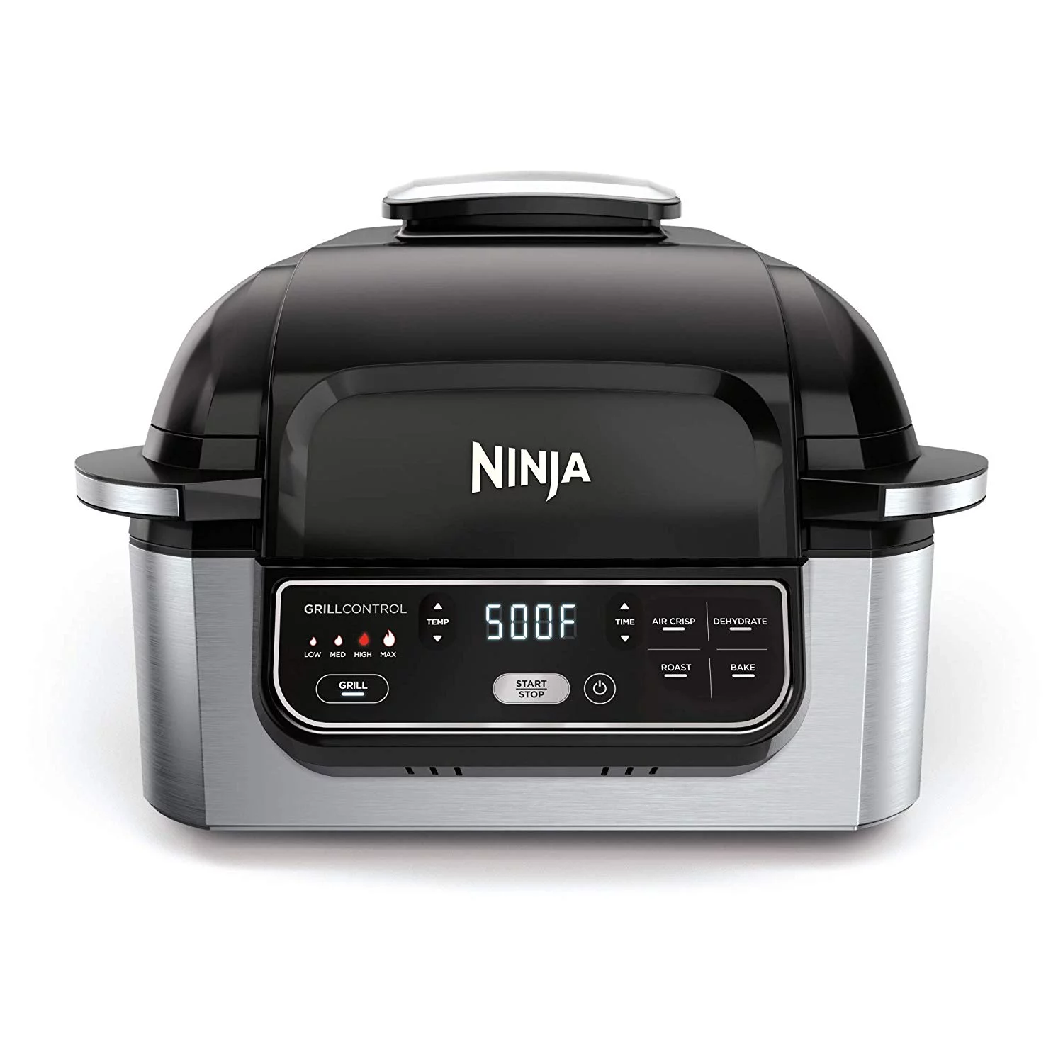Restored Ninja AG301 Foodi 5-in-1 Indoor Grill with 4-Quart Air Fryer (Refurbished)