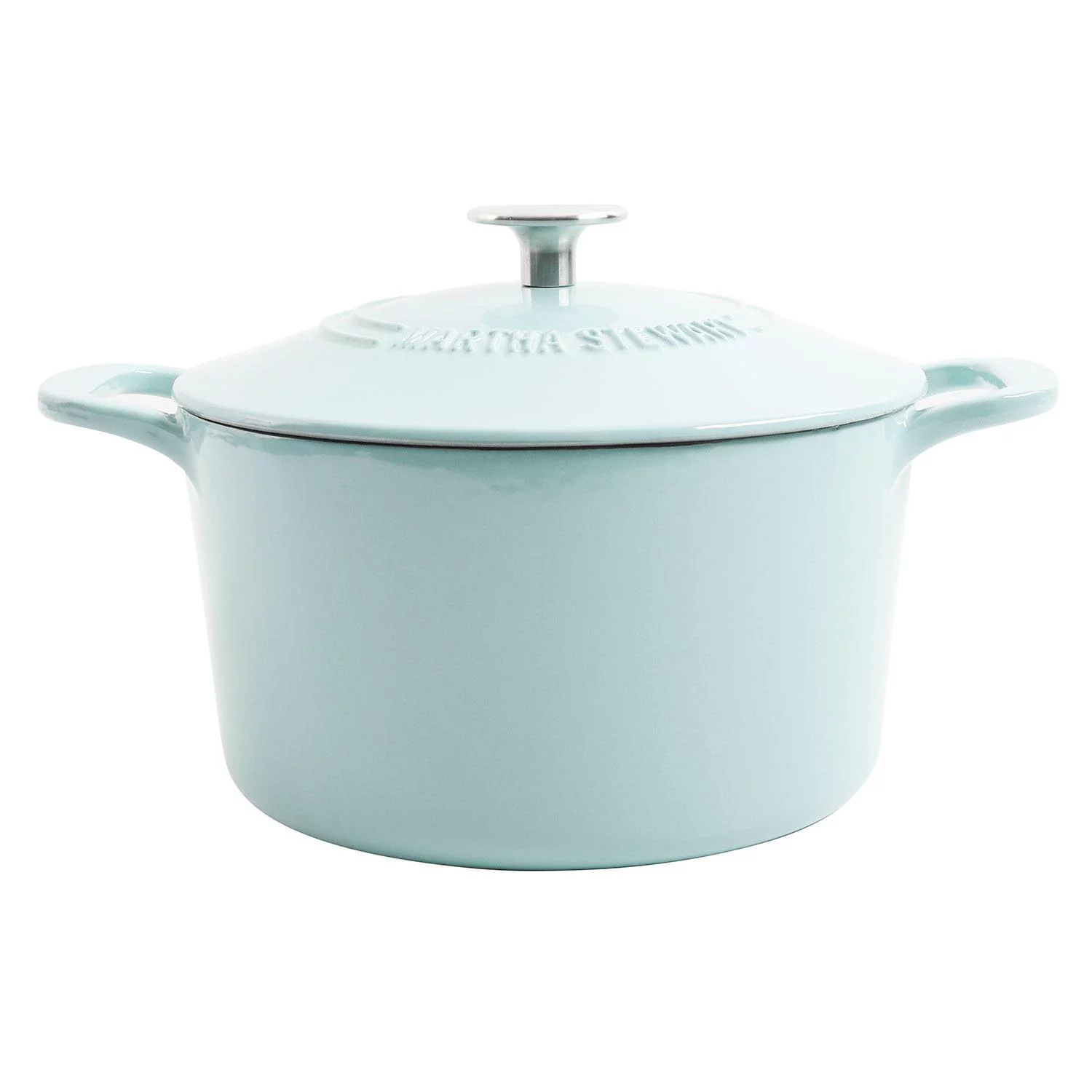 Martha Stewart 4-Quart and 7-Quart Enamel on Cast Iron Dutch Ovens, 2 Pack (Assorted Colors)