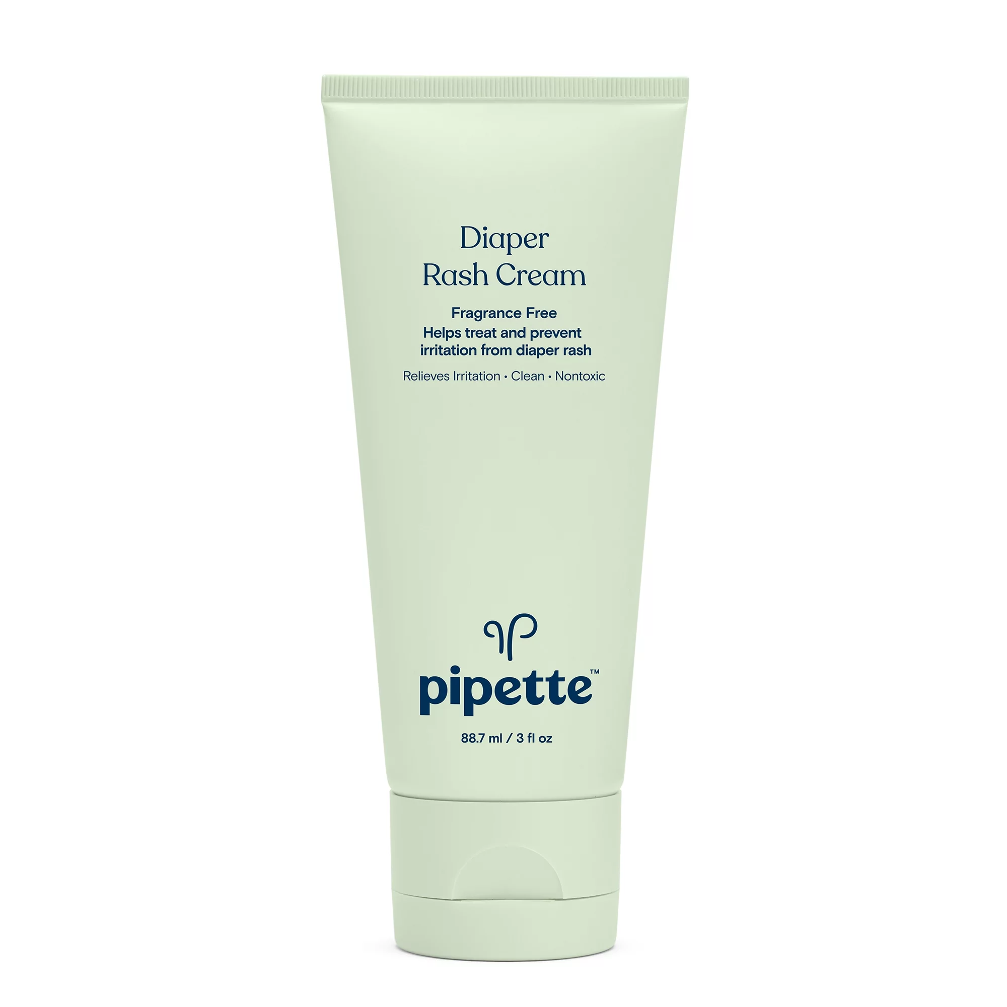 Pipette Soothing Baby Diaper Rash Cream, Fragrance-Free for Sensitive Skin, 3 fl oz