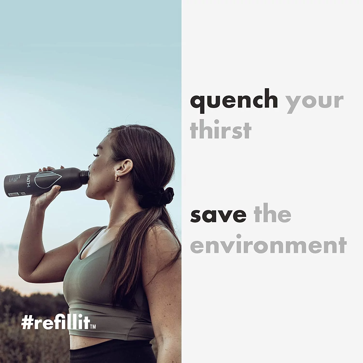 PATH Water Alkaline Bottled Water in Reusable Aluminum Bottle, 20.3 fl oz, 18 Pack