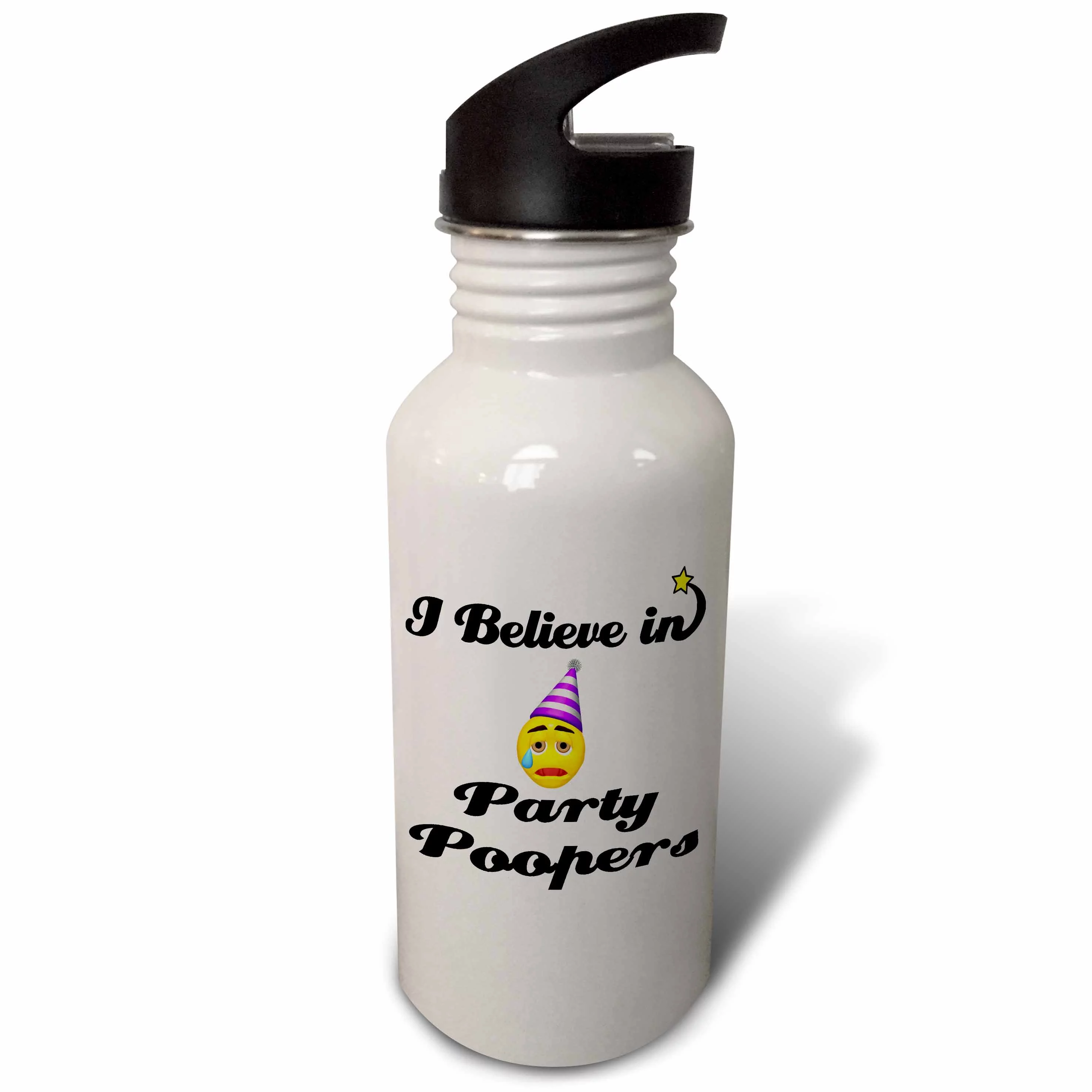 I Believe In Party Poopers 21 oz Sports Water Bottle wb-105429-1
