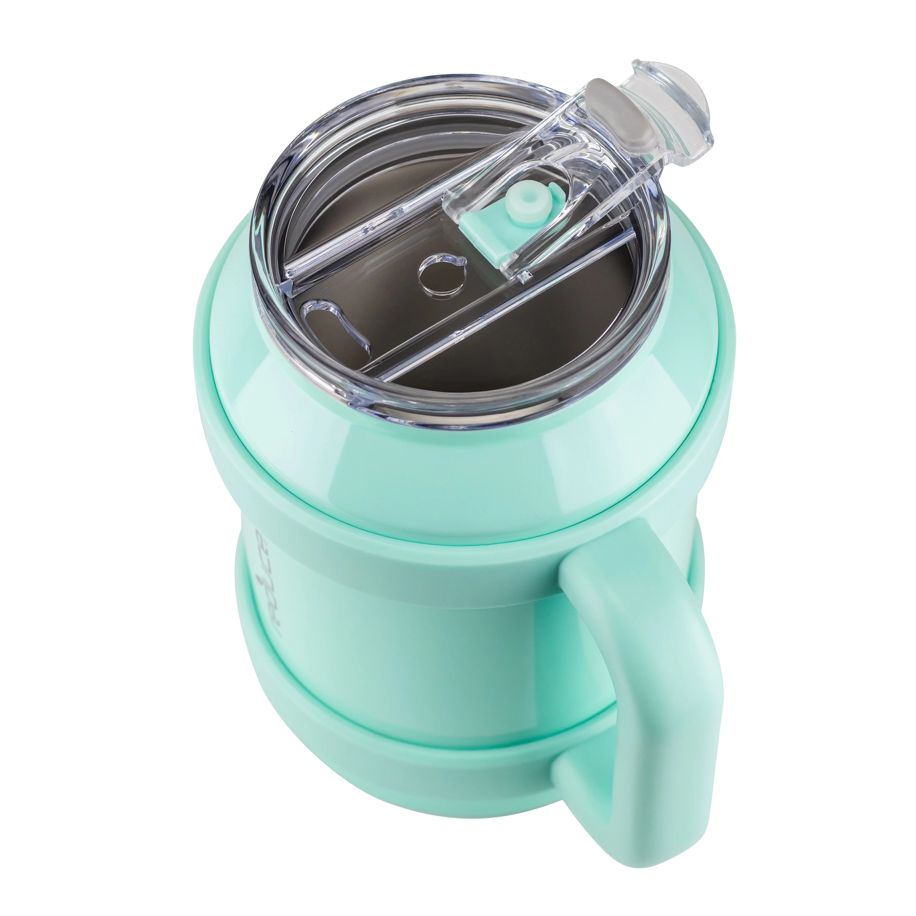 Reduce Vacuum Insulated Stainless Steel Cold1 Mug with Lid and Straw, Mild Mint, 50 fl oz
