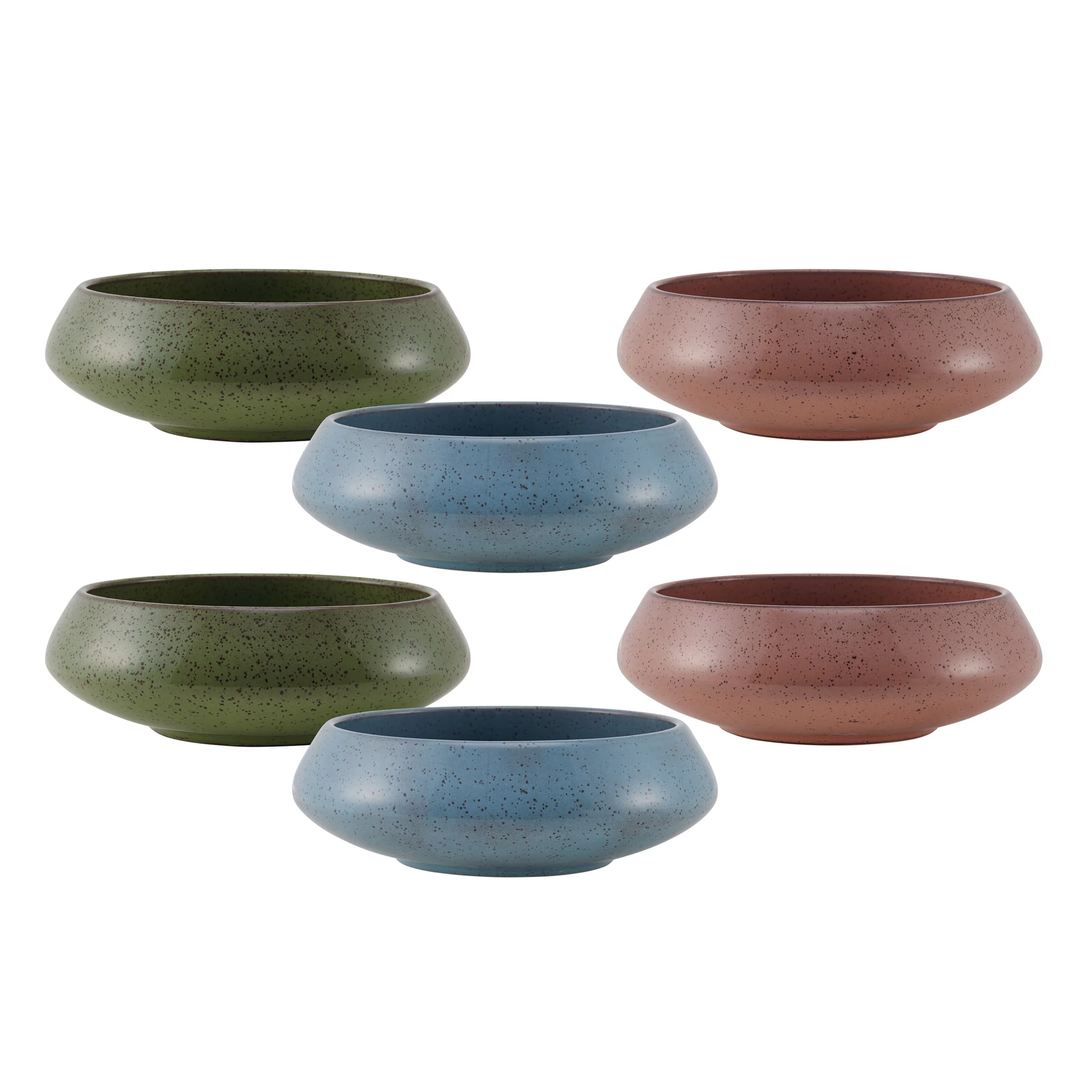 Pfaltzgraff® 27-Ounce Modern Speckle Set of 6 Stoneware Bowls in Assorted Colors