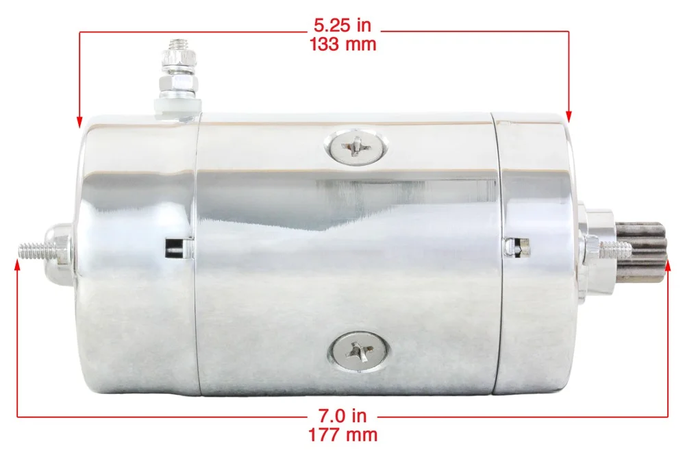 New Chrome Starter Fits Harley Davidson Flhtc Electra Glide 1340Cc Hitachi 84-88