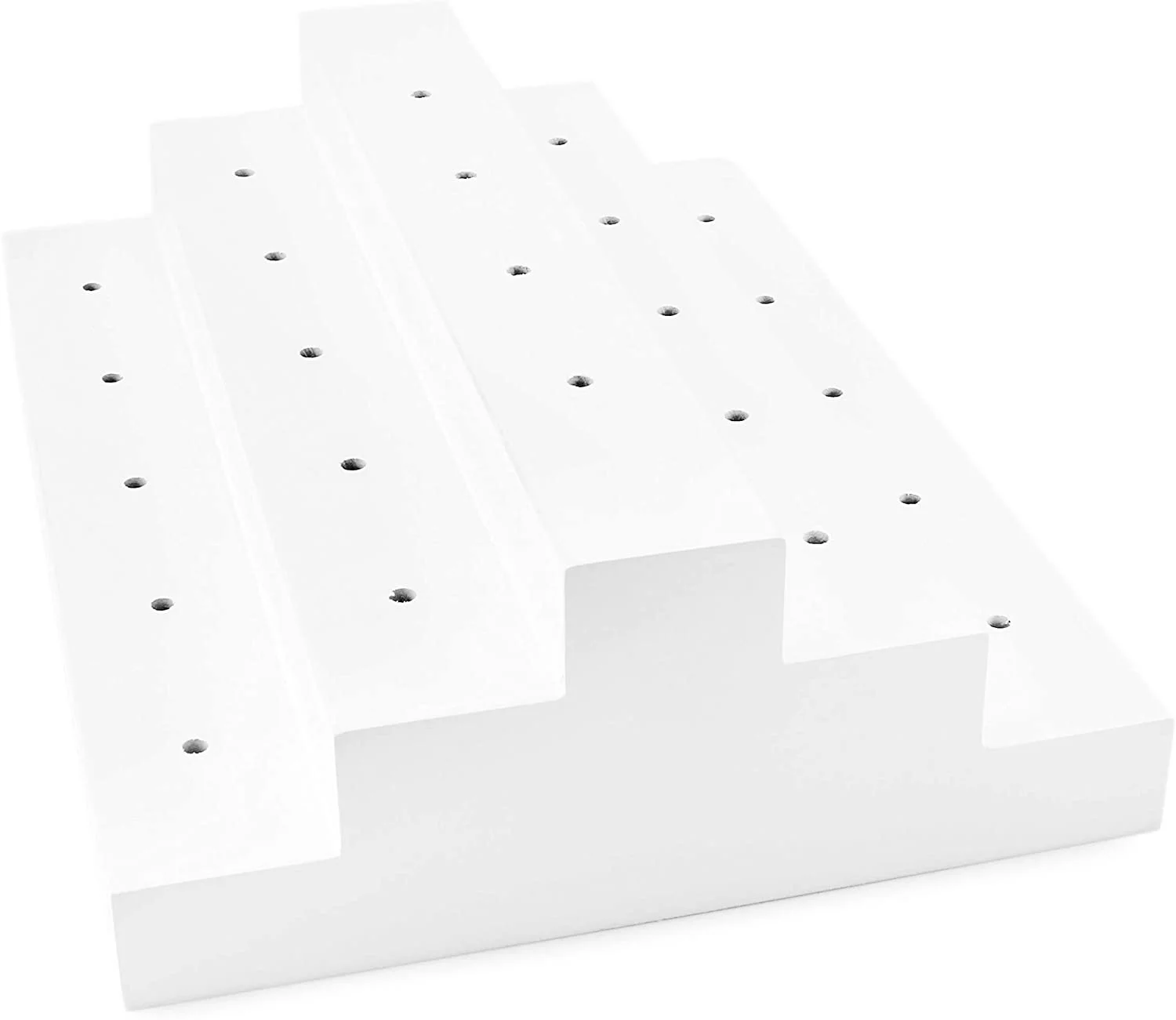 Darware Wooden Cake Pop Stand; Tiered Treat Holder (24-Hole, White)