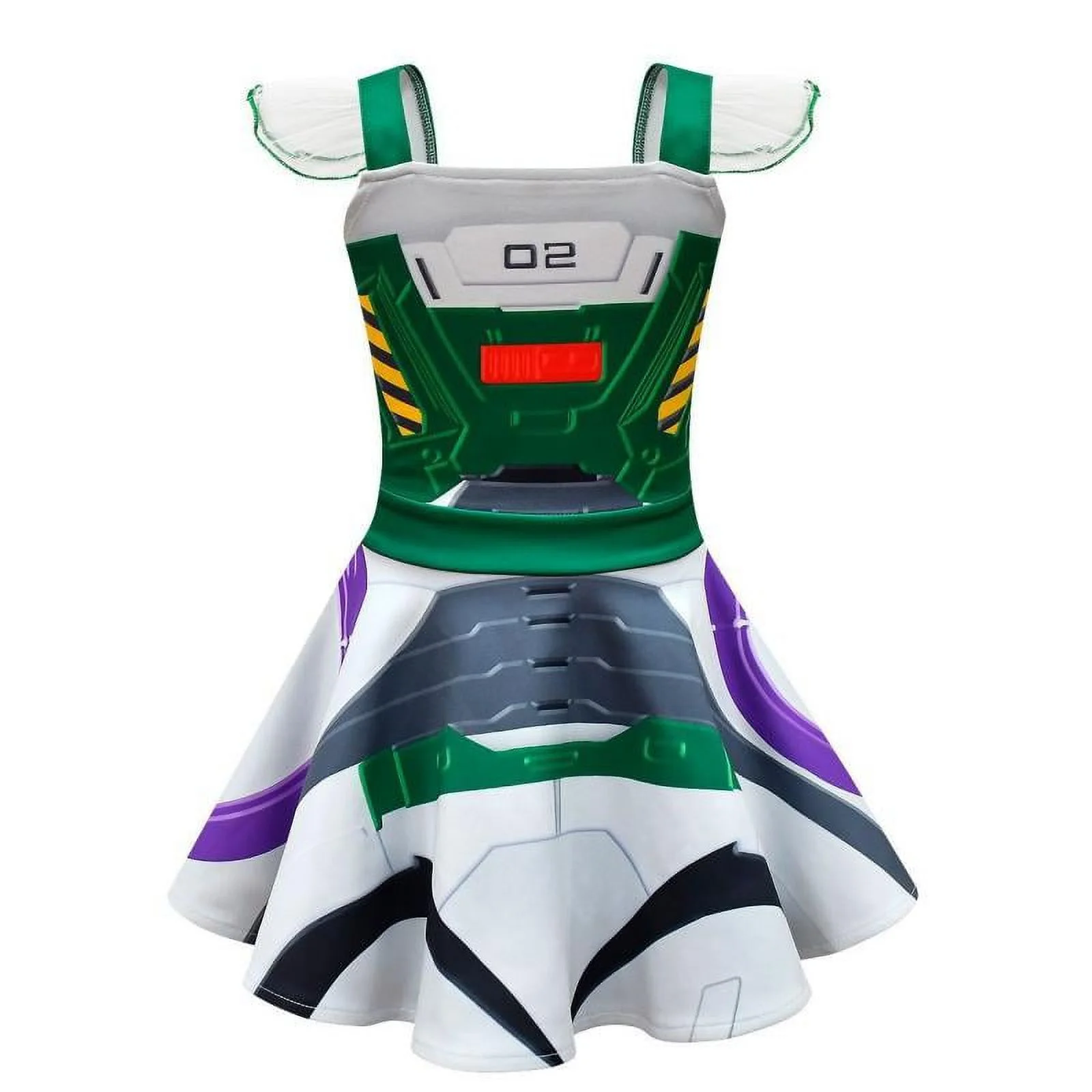Girls Costume Buzz Lightyear Dress Girl Cartoon Cosplay Dress Summer Clothes 3-9T