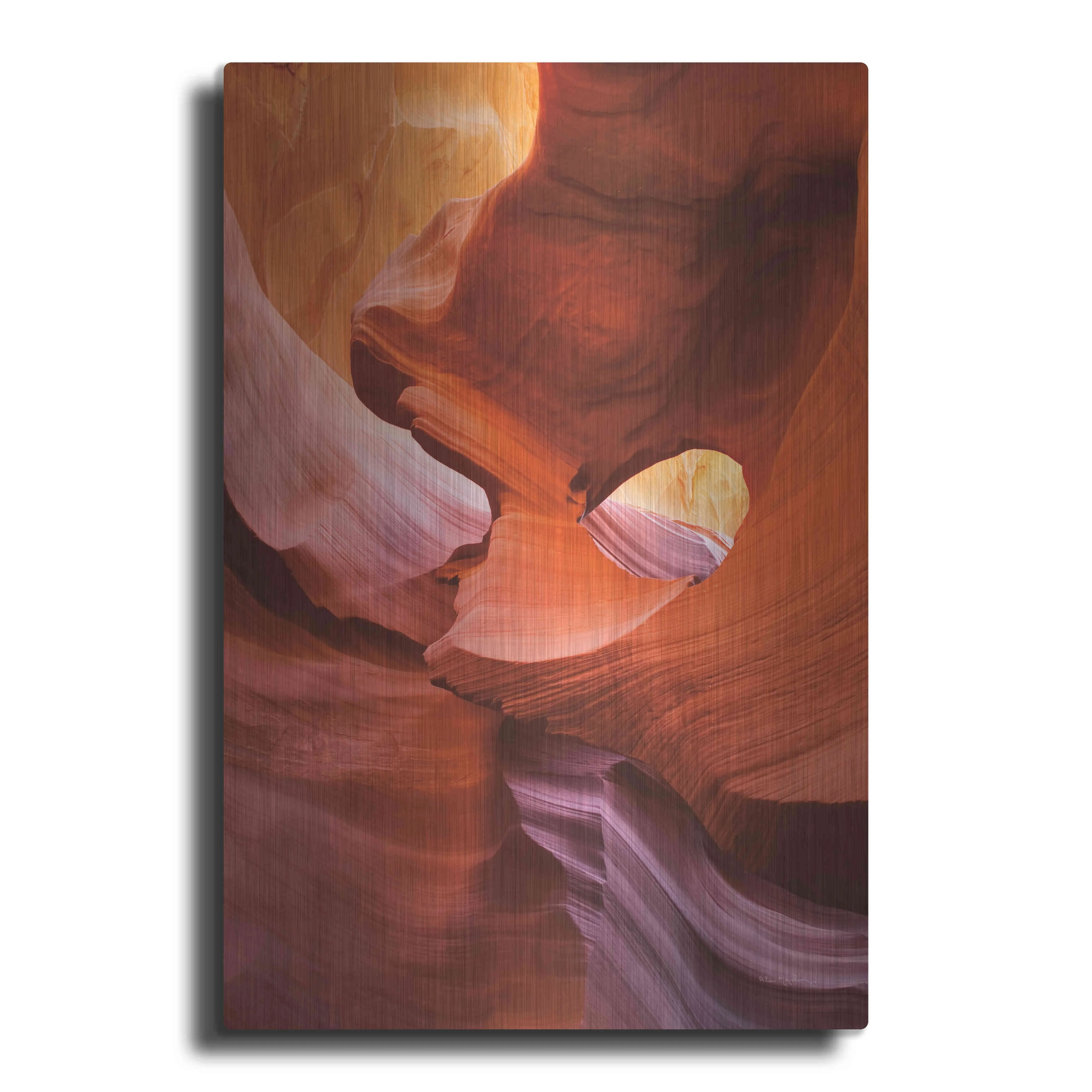 Luxe Metal Art 'Lower Antelope Canyon IV' by Alan Majchrowicz,Metal Wall Art, 16