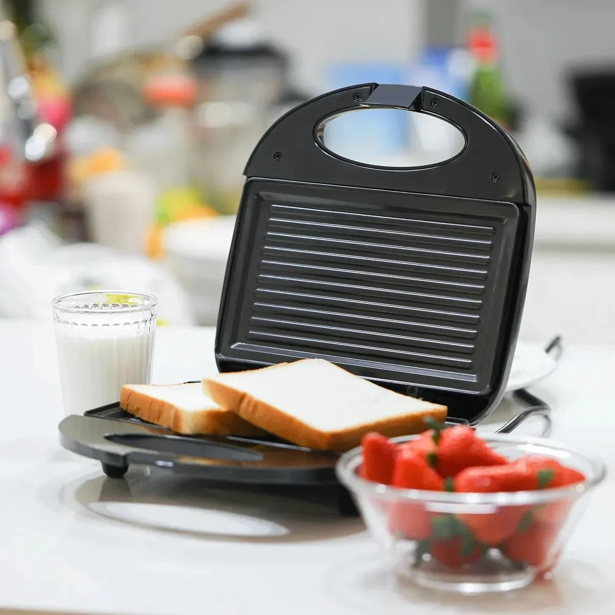 NEW For Maker Panini 750W Waffle Maker Cooking Kitchen Appliances Breakfast Machine Non-stick