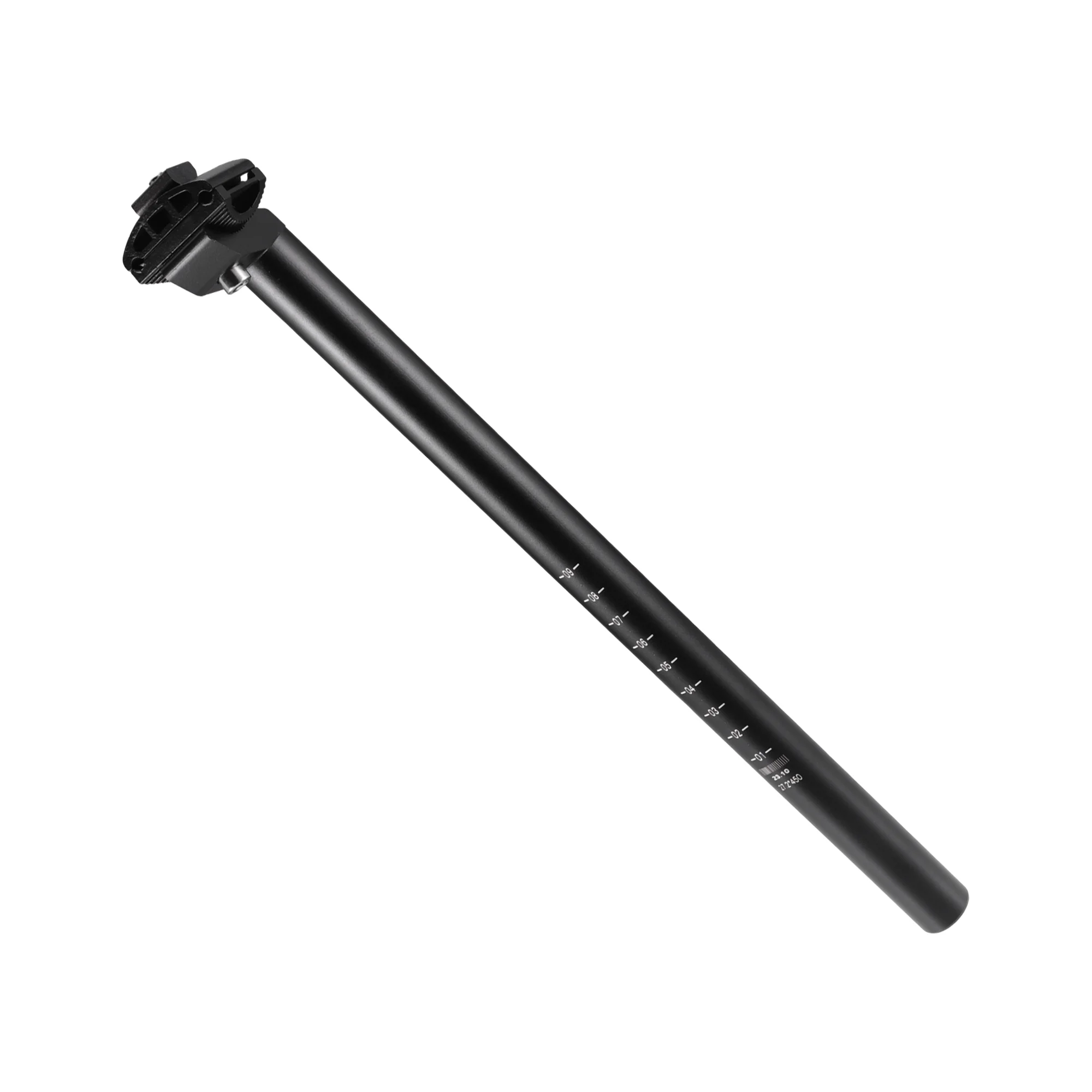 Unique Bargains 27.2x450mm Bike Seat Post Aluminum Alloy Bicycle Seatpost Saddle Pole Road Bike Seat Tube Mount Black