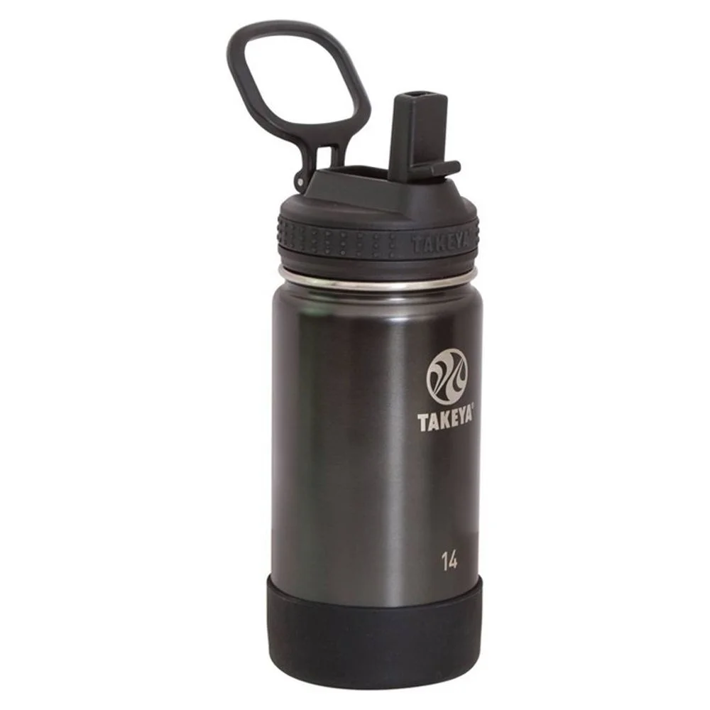 Takeya Kids Insulated Water Bottle wStraw Lid 14 Ounces