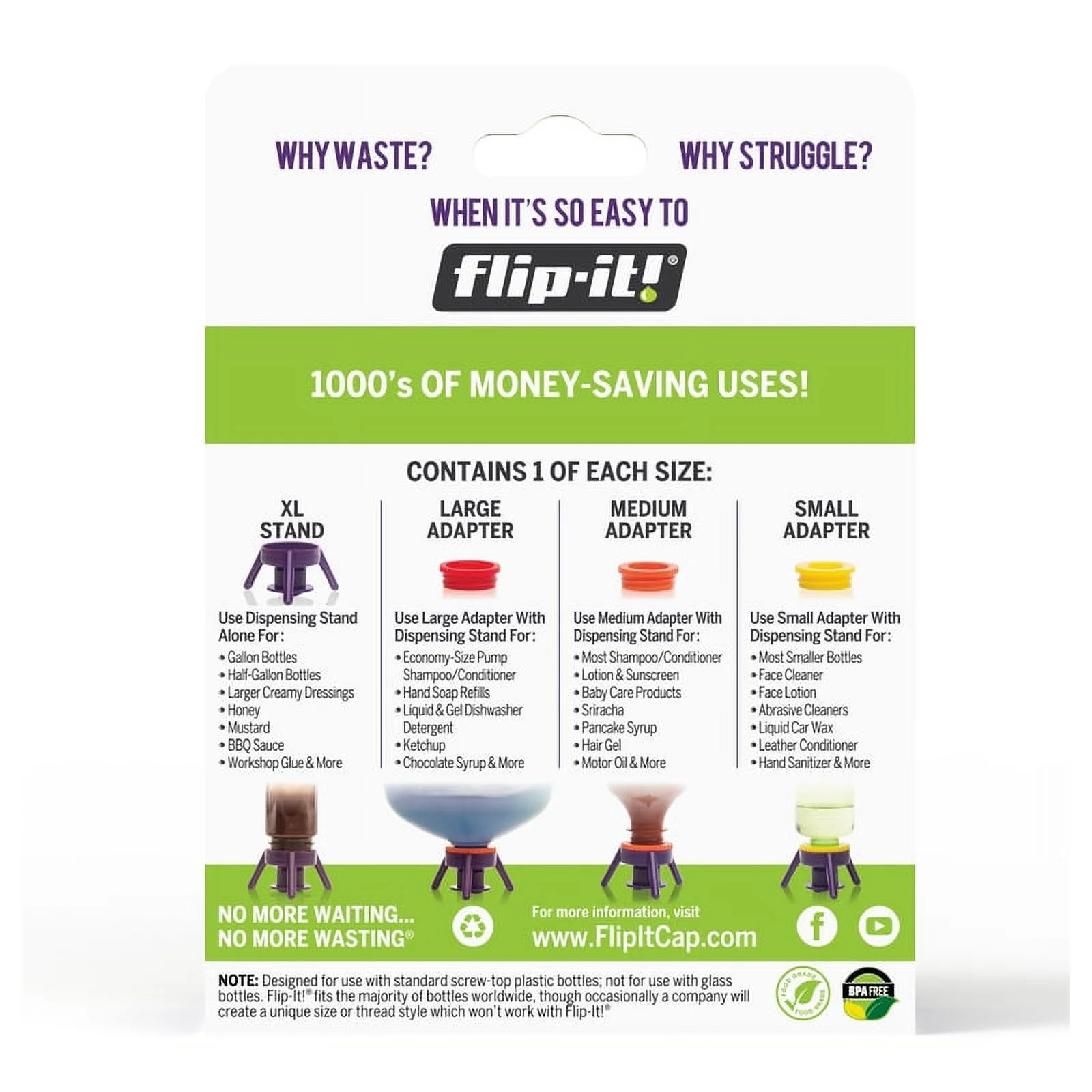 Flip-It! Bottle Emptying Kit, Single Pack ? Kitchen/All-Purpose