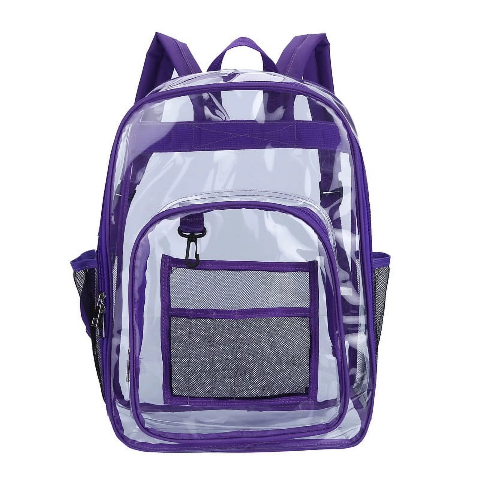 Waterproof Clear Backpack Heavy Duty PVC Transparent Large Capacity Backpack with Reinforced Strap for School, Work, Stadium, Travel, Security, Festival,