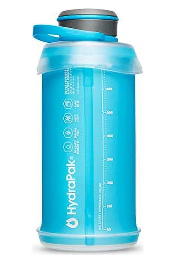 HydraPak Stash Water Bottle, Malibu Blue, 750ml,