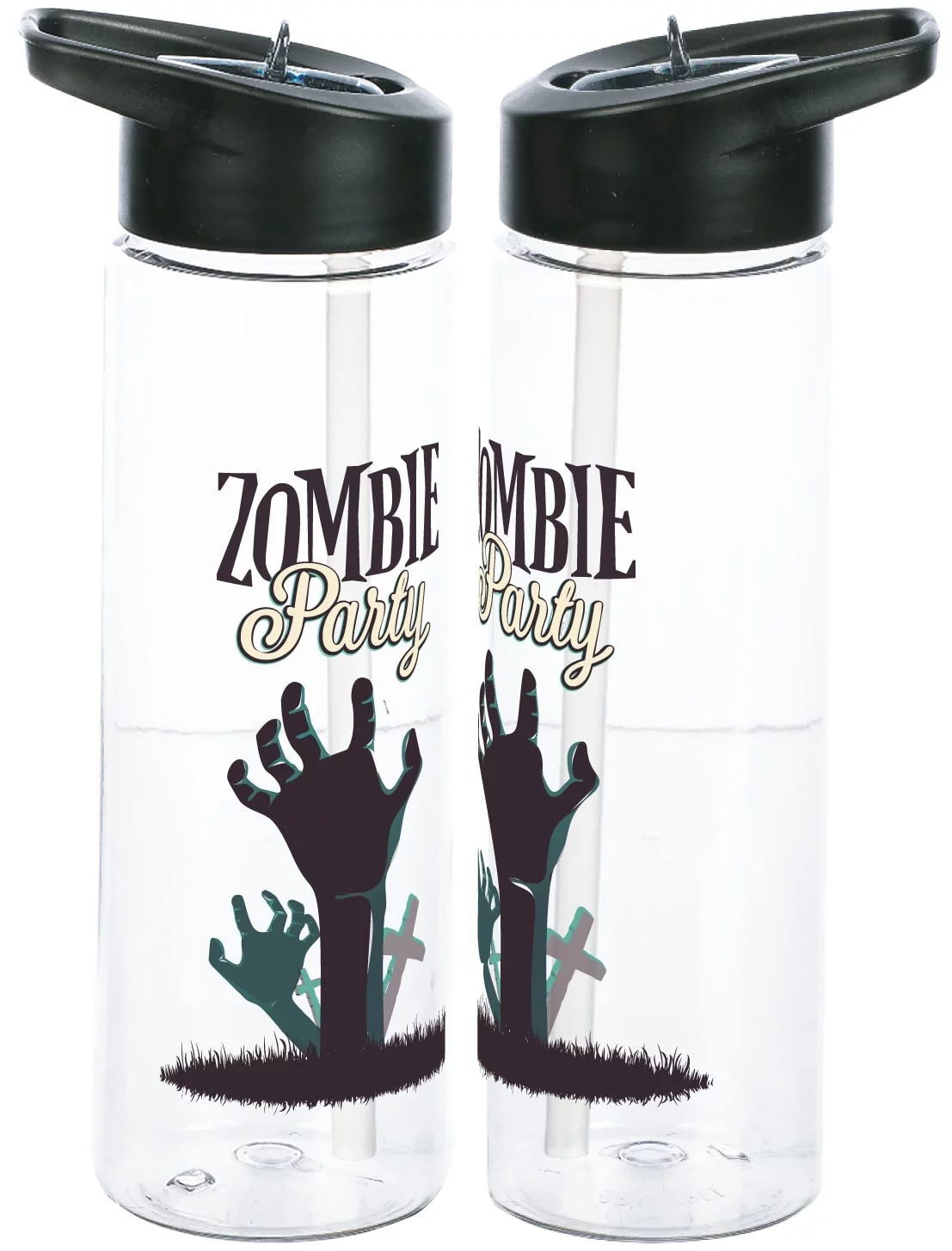 Zombie Hand 24-Ounce Single Wall UV Water Bottle With Black Lid