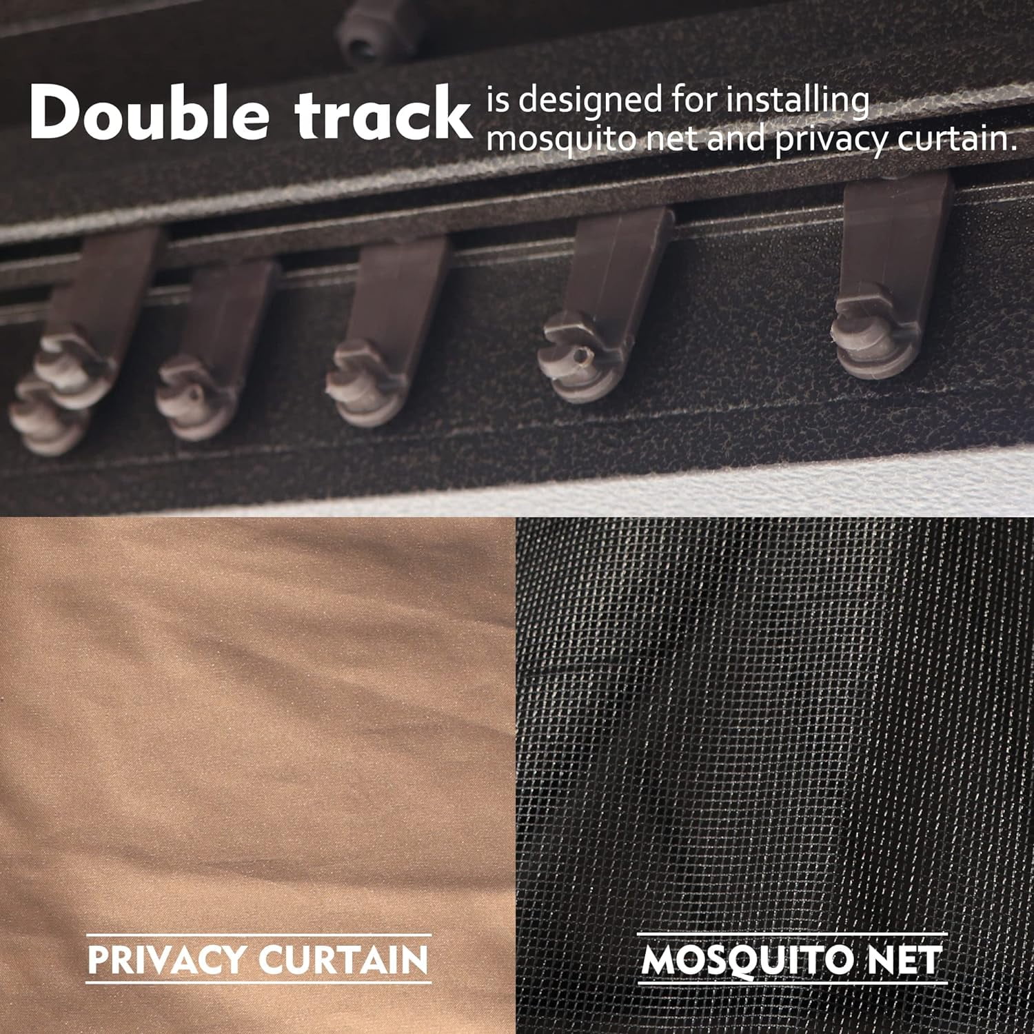 Kozyard Caesar Hardtop Aluminum Gazebo with Galvanized Steel Roof, Mosquito Netting and Privacy Sidewalls (10ft x 12ft, Dark Brown)