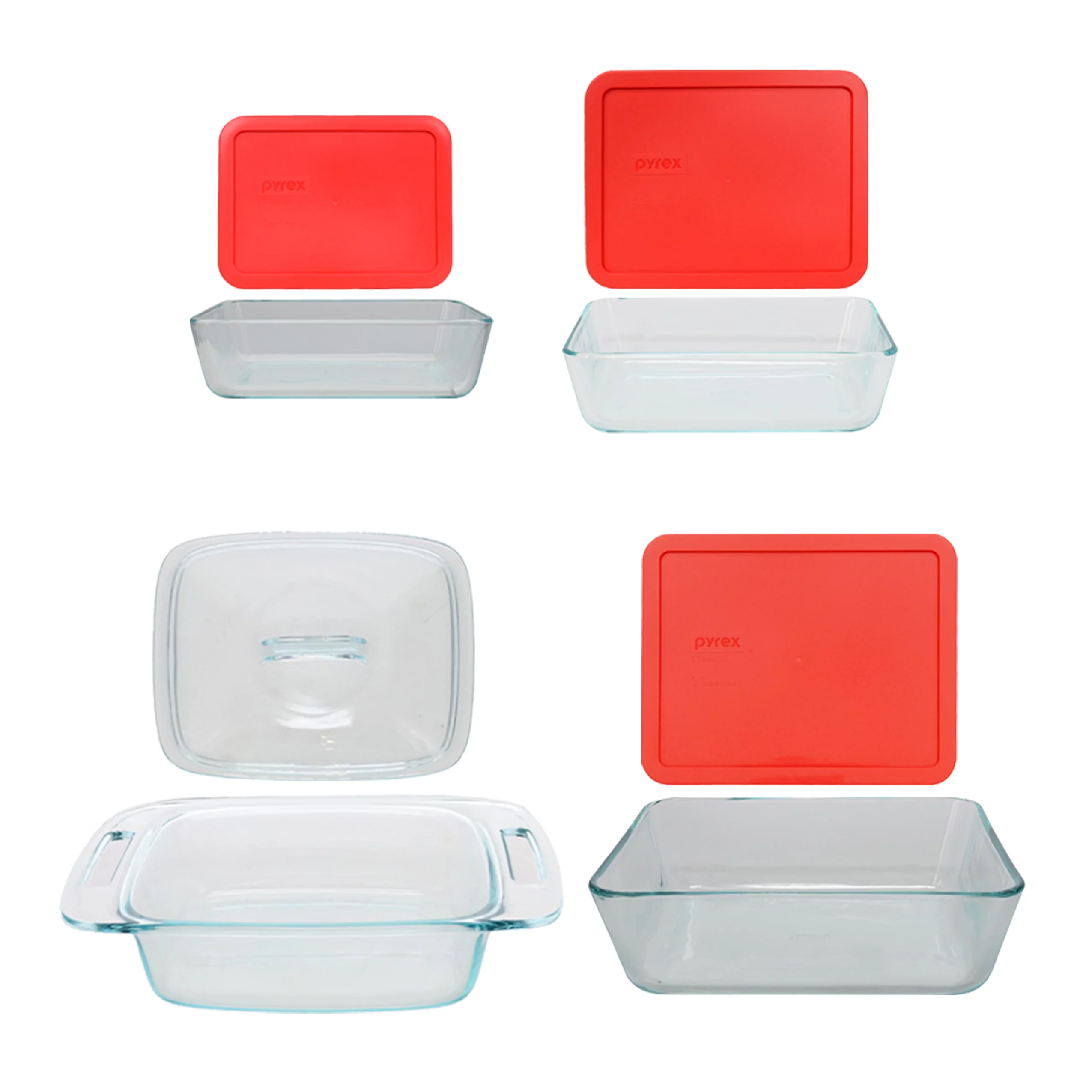 Pyrex Food Storage Bundle with Glass Casserole Dish and Matching Glass Lid