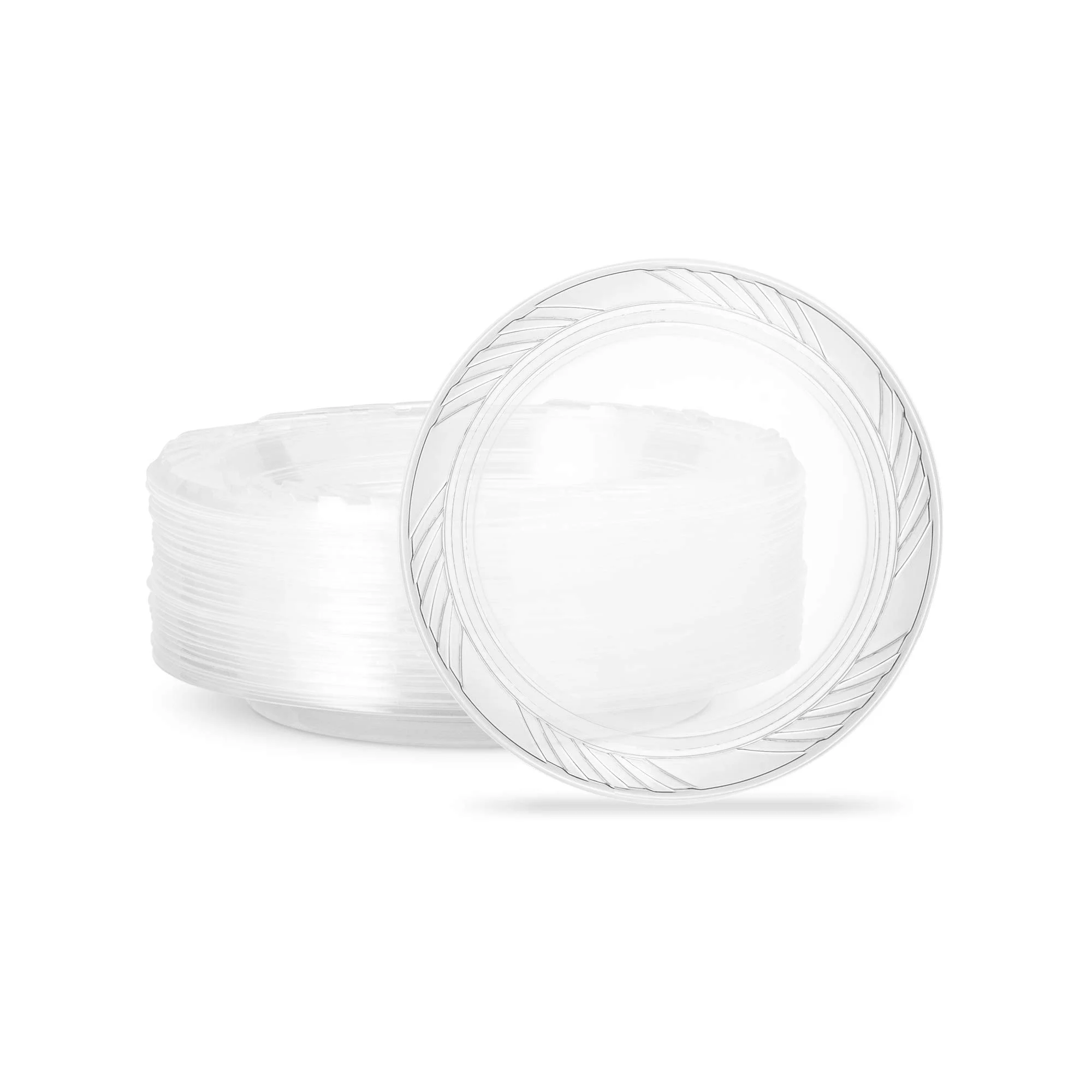 Plasticpro Premium Heavy Weight Crystal Clear Disposable Plastic Plate (480, 6,, Inch Plates)