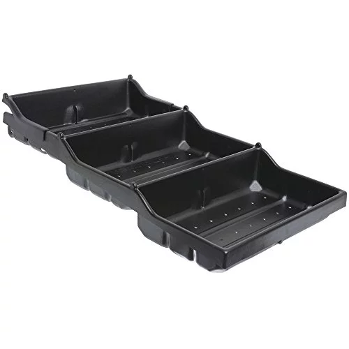 HUBERT Adjustable Produce Tray with 3 Compartments Black - 38