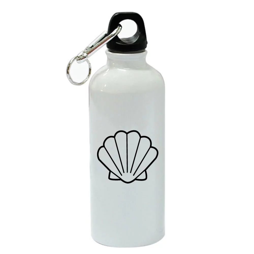 Seashell White Aluminum Sports 20 oz Water Bottle