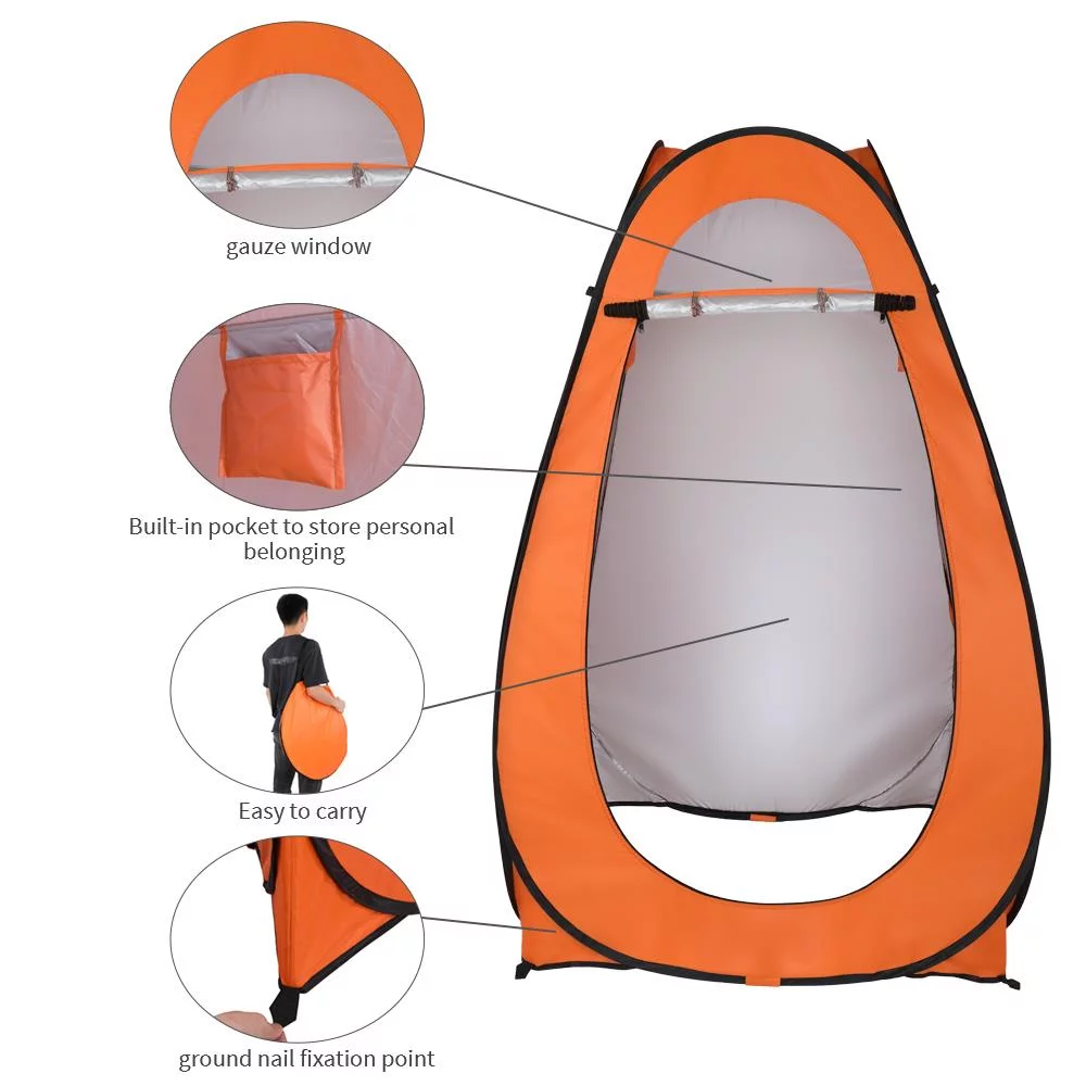 Ktaxon Orange Waterproof Automatic Pop up Oxford Shower Tent