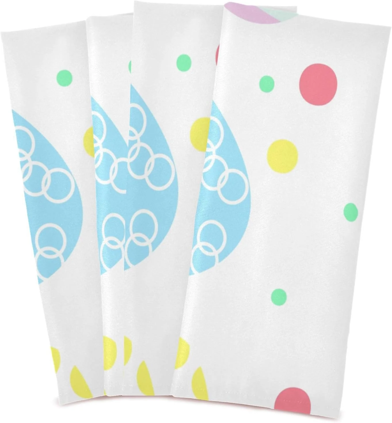 Easter Eggs Colorful Kitchen Dish Towels Soft Tea Towel Set of 6 Absorbent Dishcloths Hand Towels for Drying Dish Cloths 28