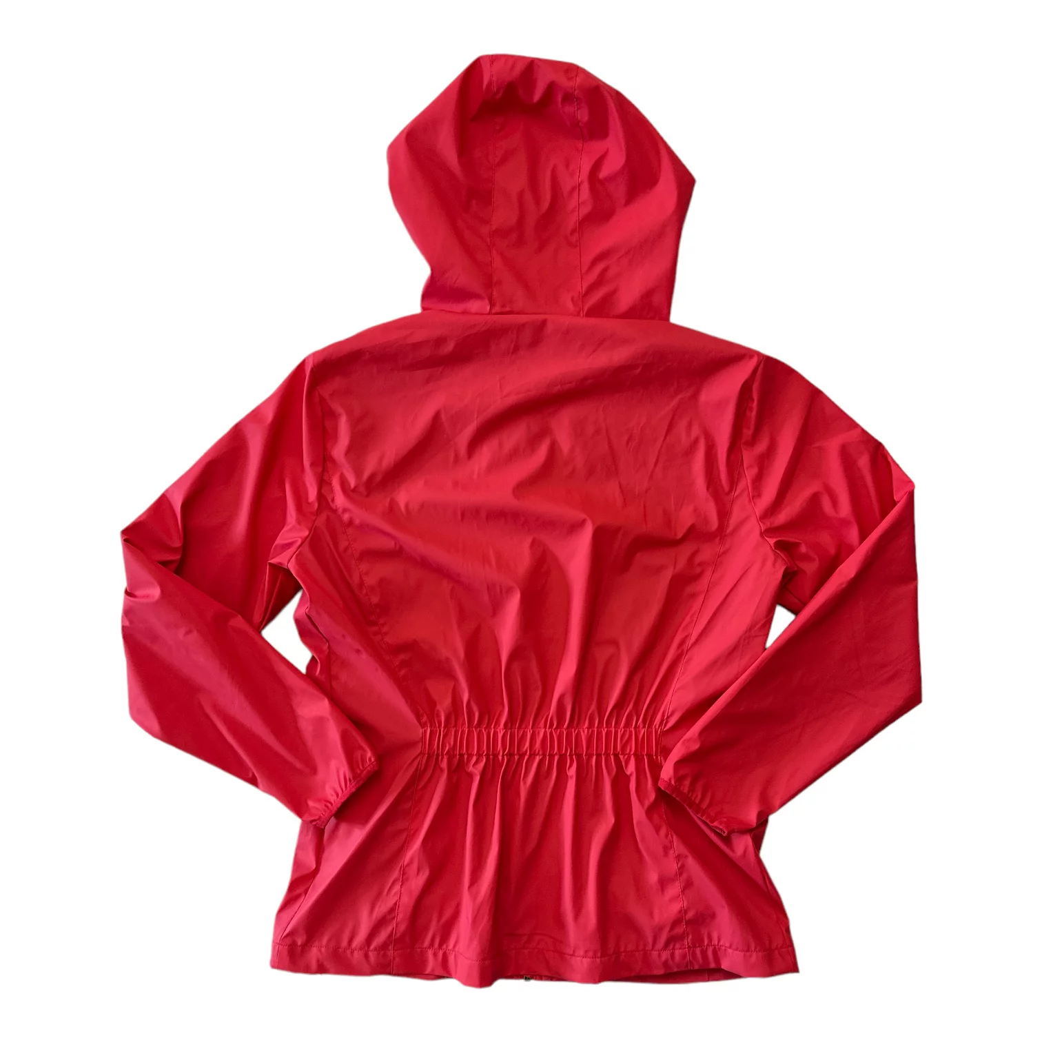 WP Weather Proof Women's Casual Lightweight Hooded Rain Jacket (Rococco Red, XL)
