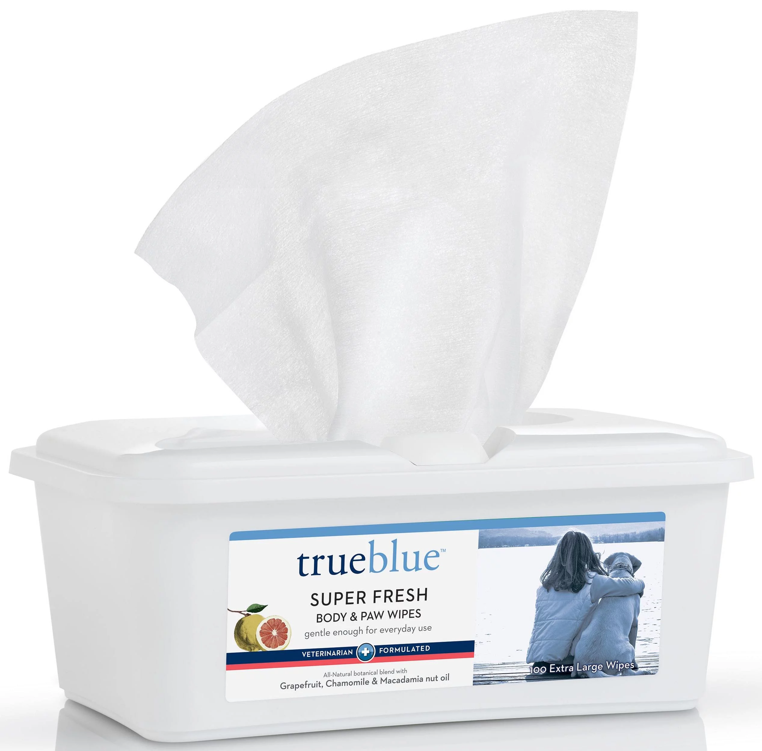 TrueBlue Super Fresh Body & Paw Wipes for dogs