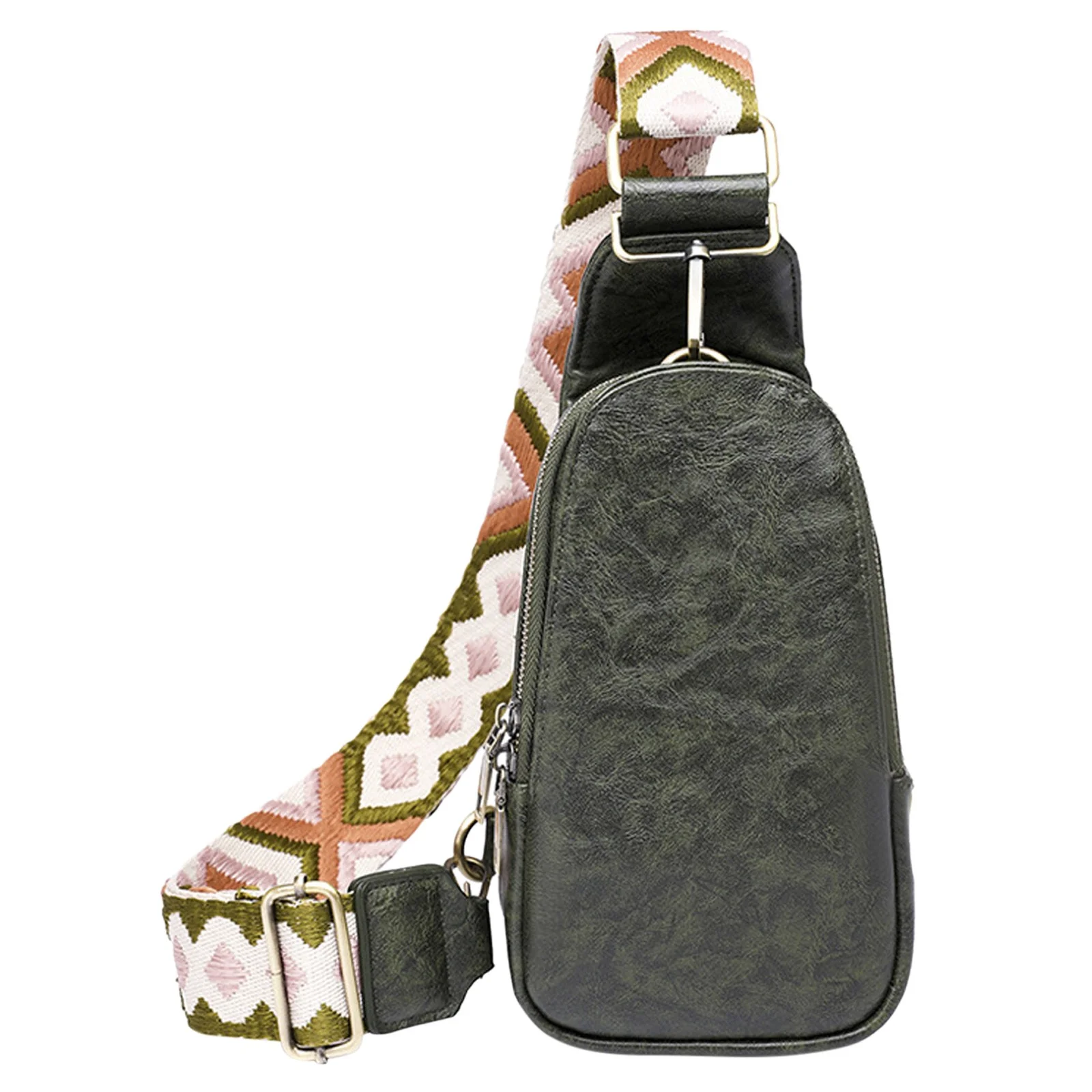 WILLBEST Crossbody Bags for Women Women Chest Bag Sling Bag Small Crossbody Pu Leather Satchel Daypack for Lady Shopping Travel Fashion Shoulder Strap