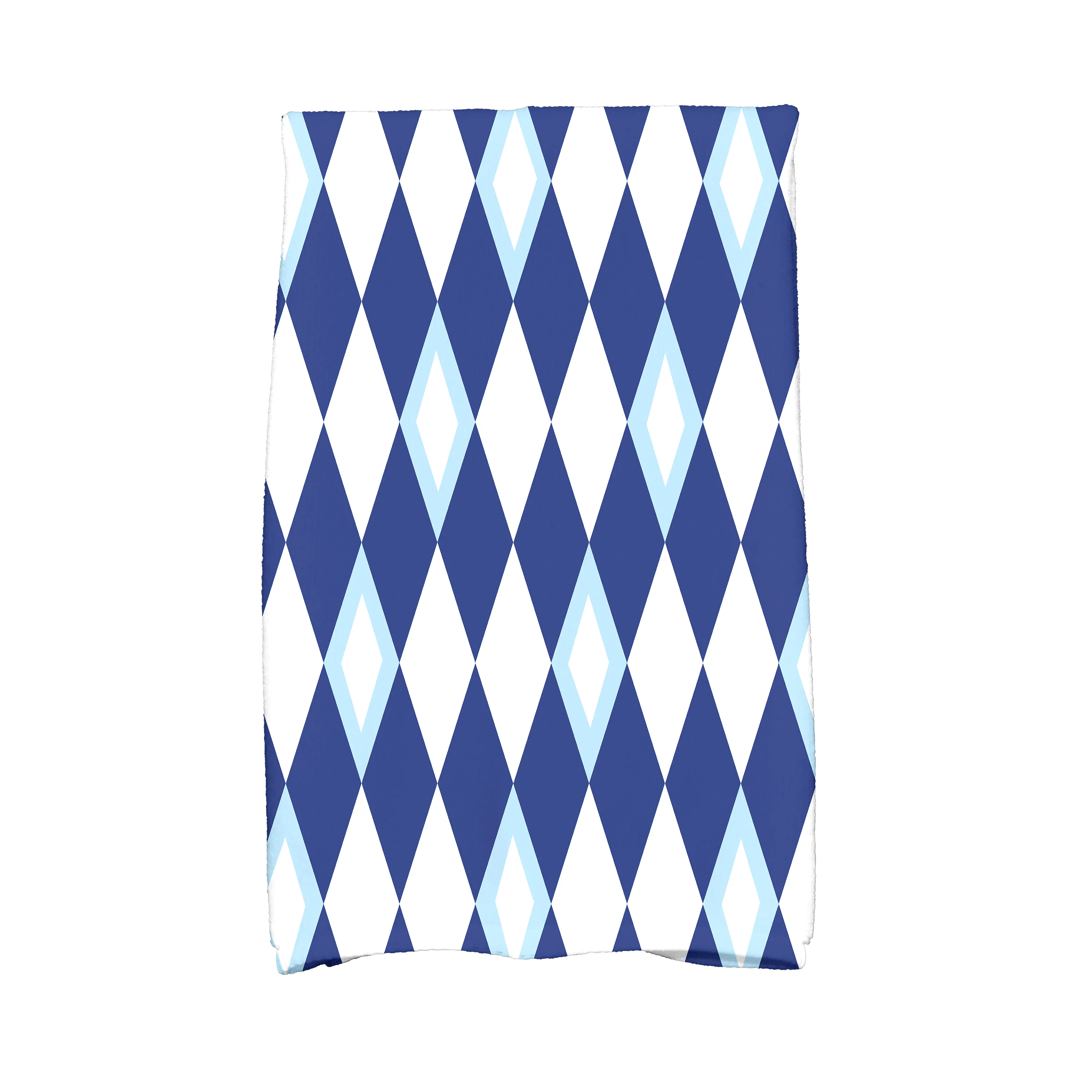 Simply Daisy, 16 x 25 inch, Harlequin, Geometric Print Kitchen Towel, Royal Blue