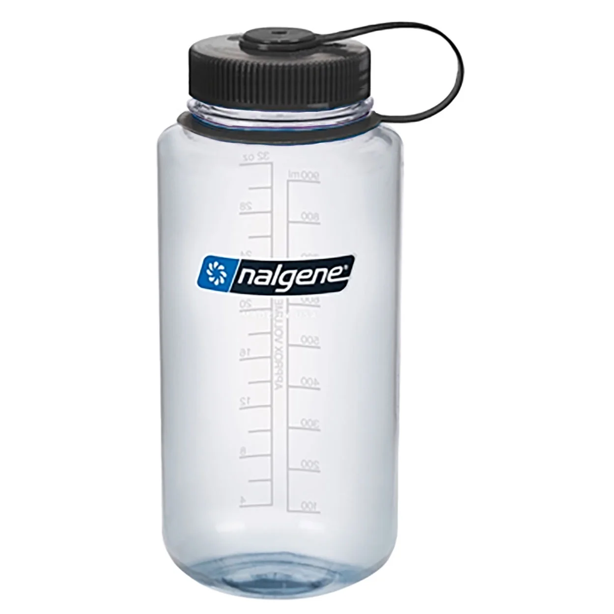 Nalgene Wide Mouth Bottle - 32 oz., Clear w/ Black Cap