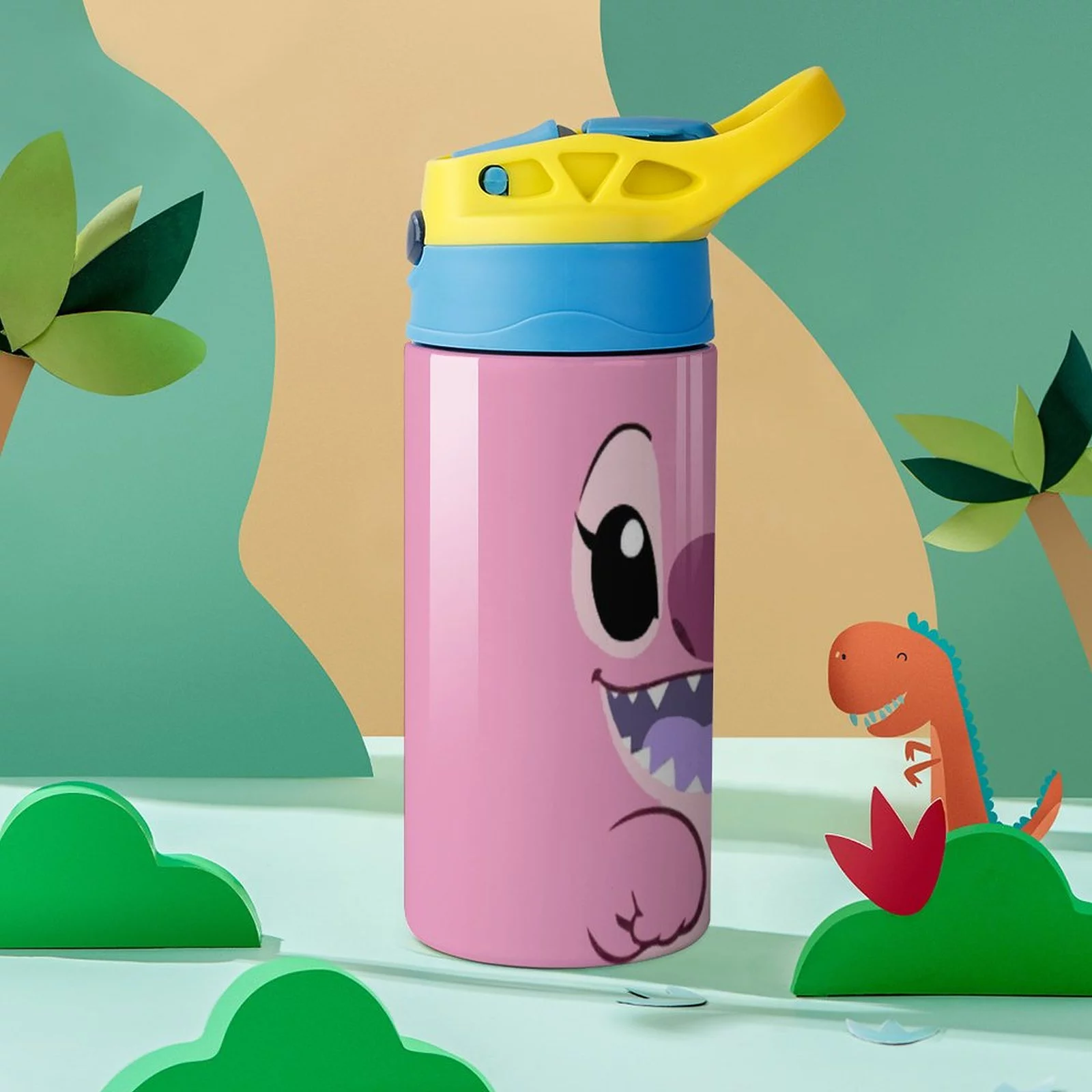 Stitch Children's Water Bottle Vacuum Insulated Stainless Steel Cup With Straw Toddler Thermoses