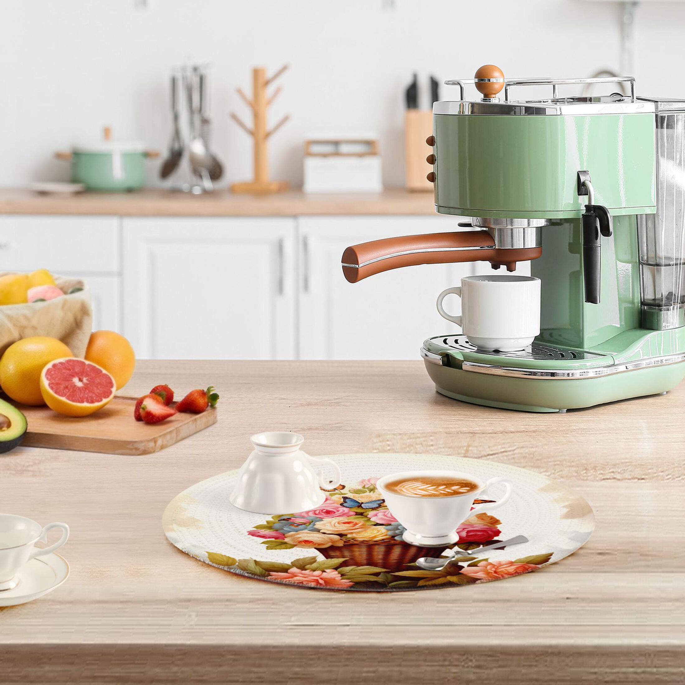 Butterfly on Multi Rose Flowers 3 PCs Pot Holders Trivets Kitchen 15