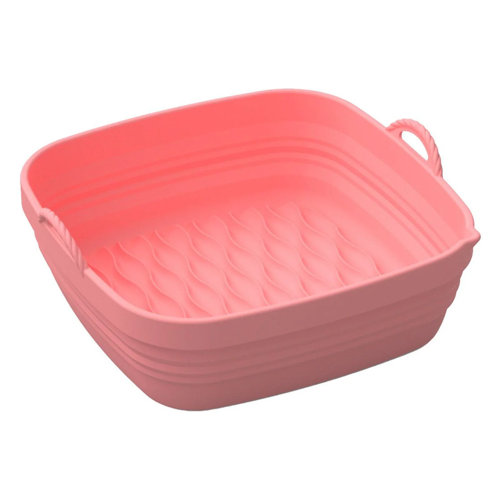 Square Dual Air Fryer Silicone Liners For Dual Air Fryer Basket Liners Reusable Silicone Pot Rectangular Air Fryer Accessories