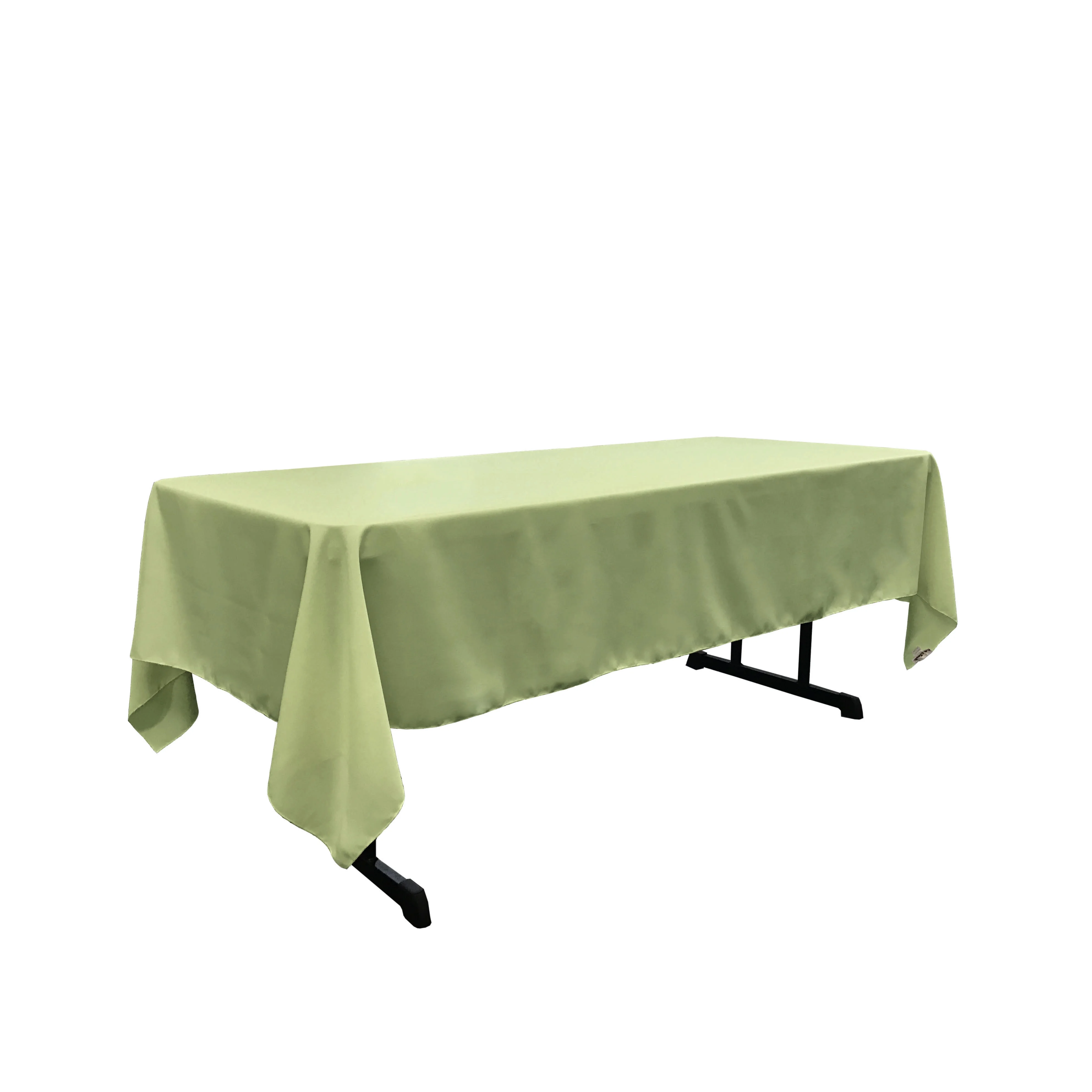 LA Linen Polyester Poplin Rectangular Tablecloth, 60 by 102-Inch, Sage