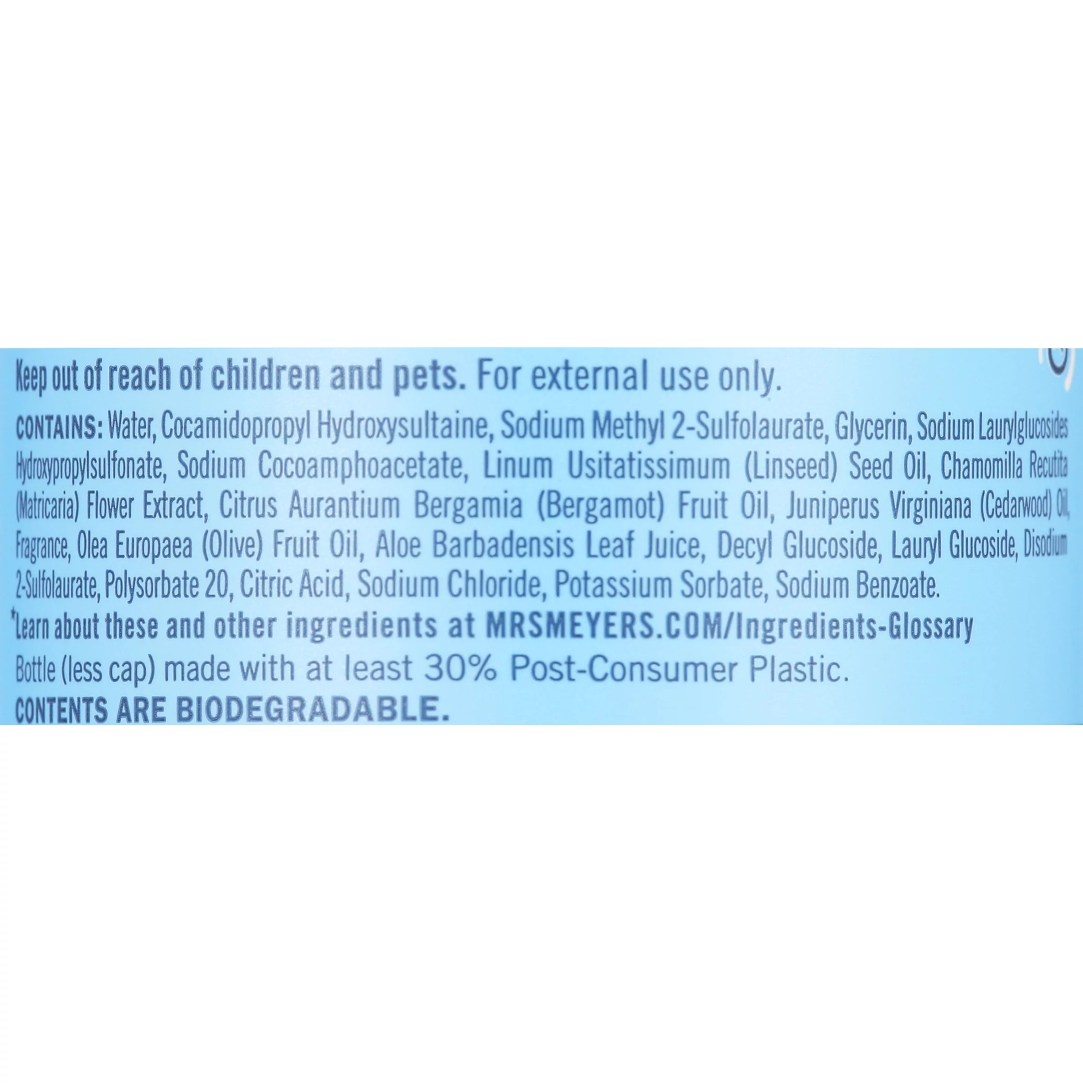 Mrs. Meyer's Clean Day Body Wash, Rain Water Scent, 16 Ounce Bottle