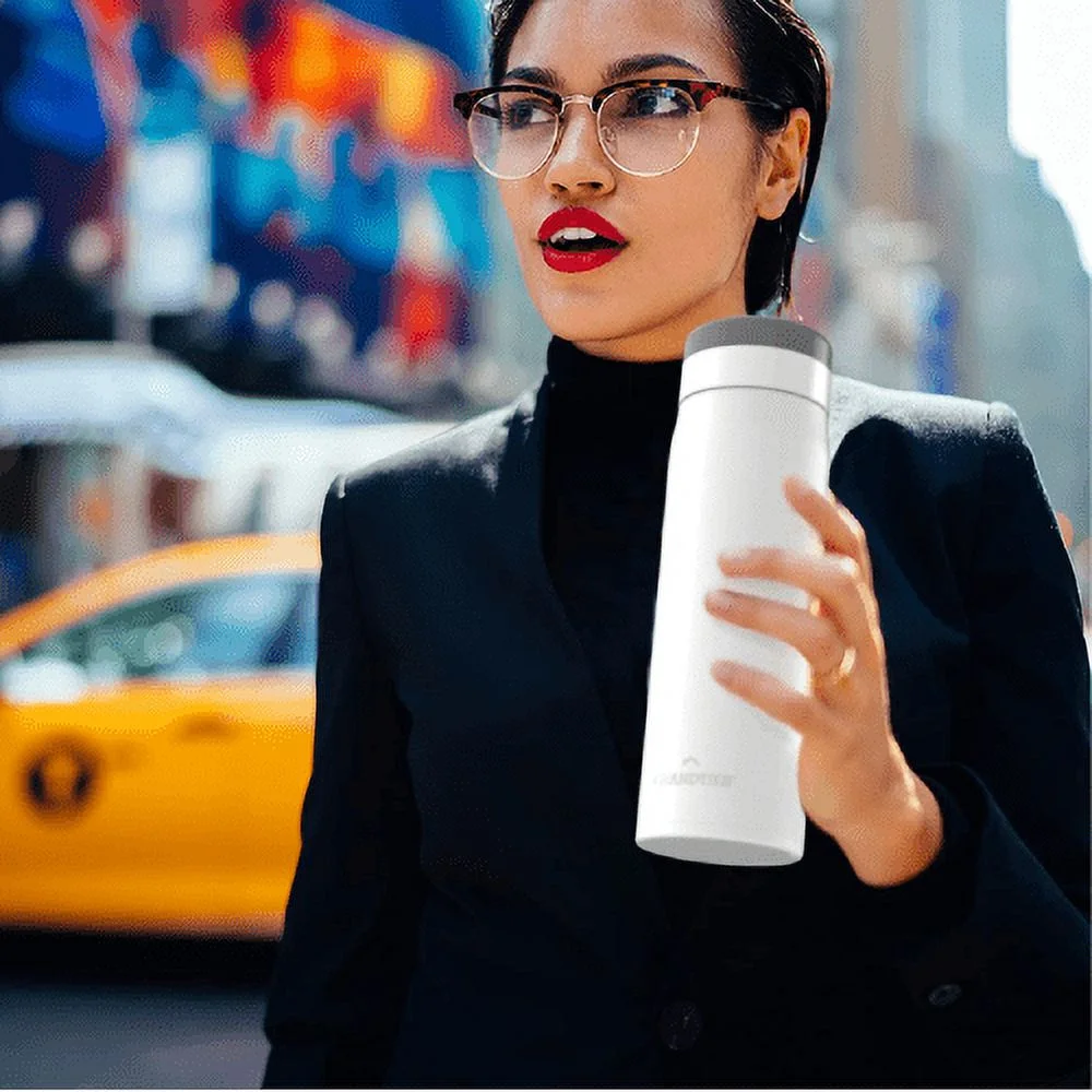 GrandTies 20oz Travel Water Bottle - White