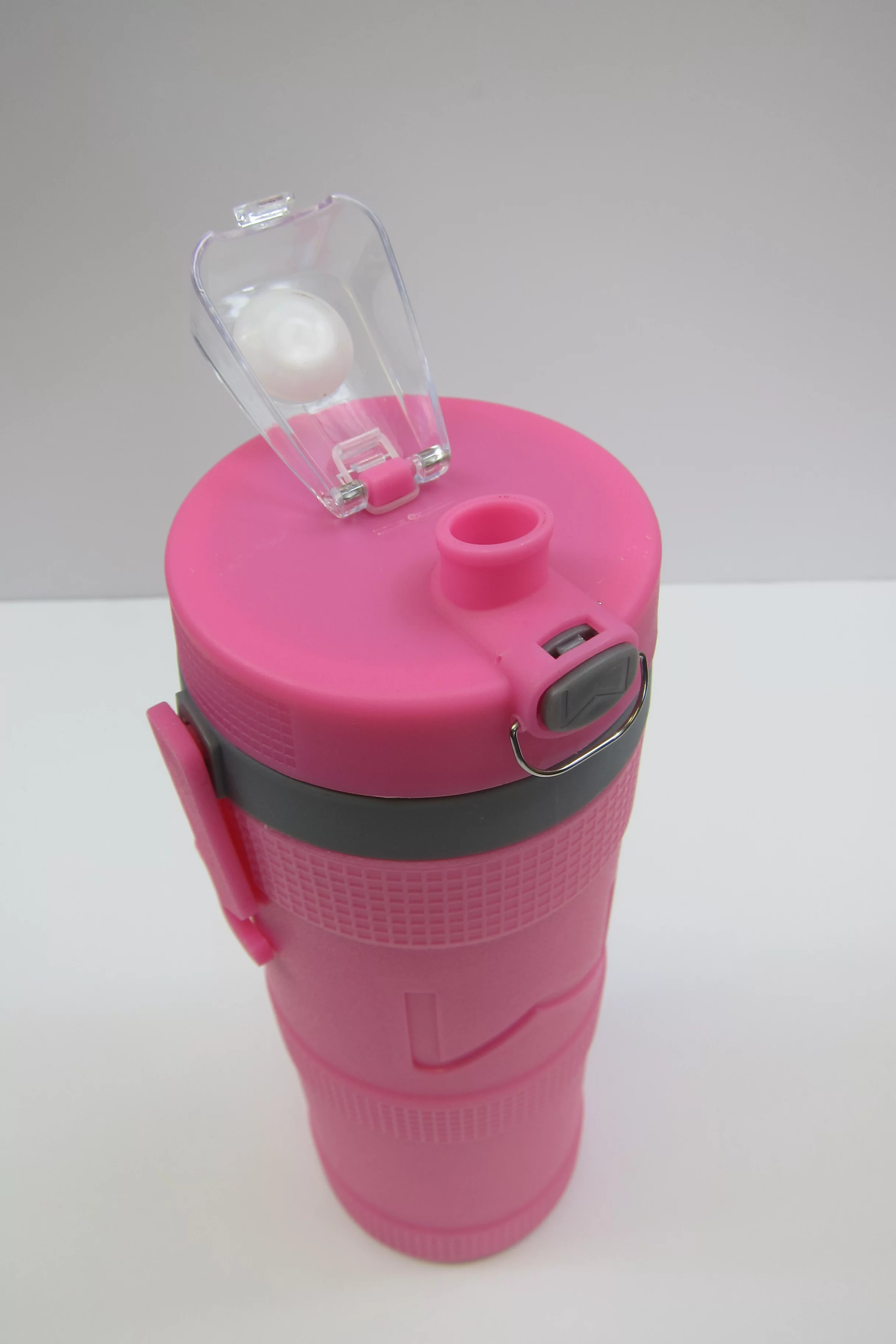 Wellness 128 oz Pink Plastic Water Bottle with Screw Cap