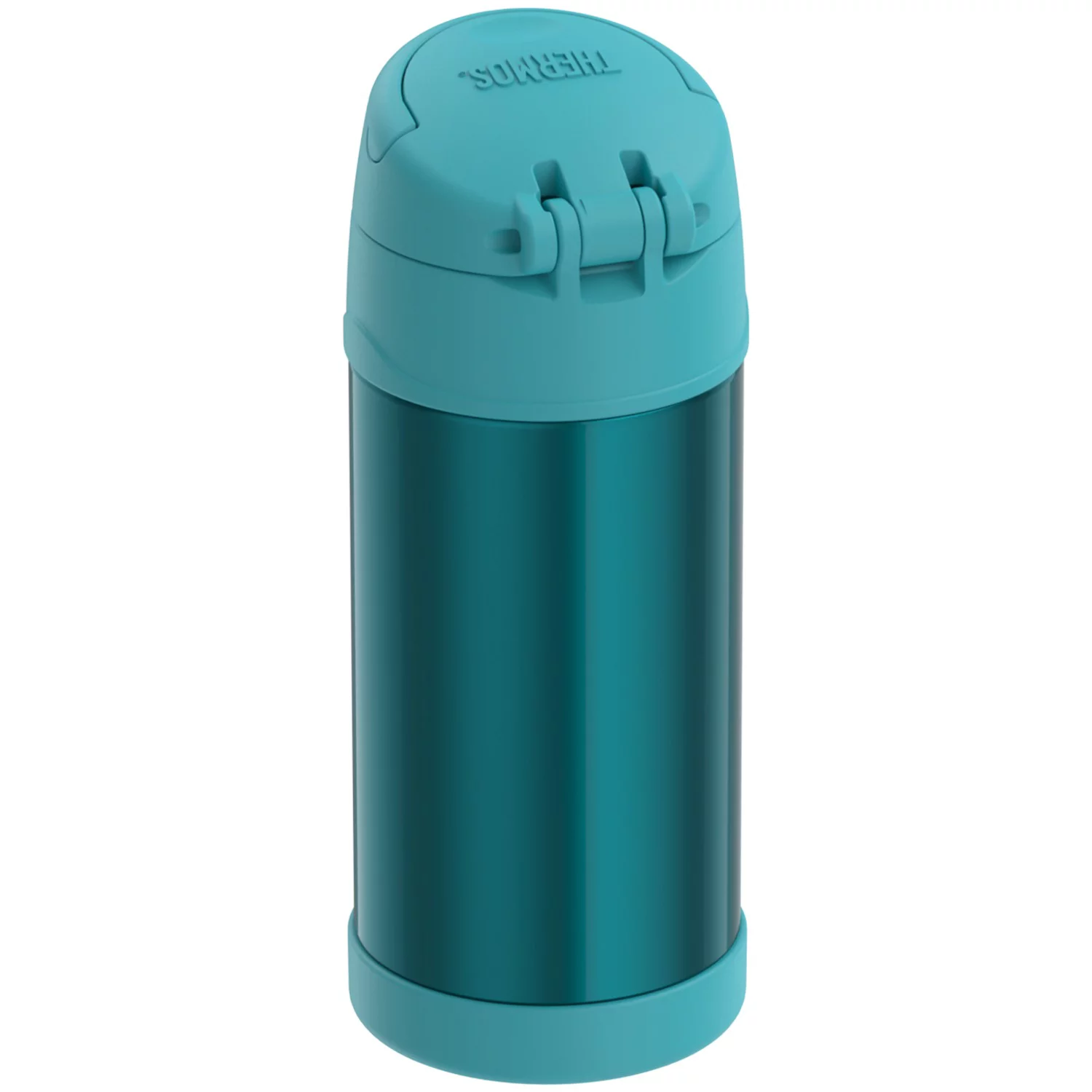 THERMOS FUNTAINER 12 Ounce Stainless Steel Vacuum Insulated Kids Straw Bottle, Teal