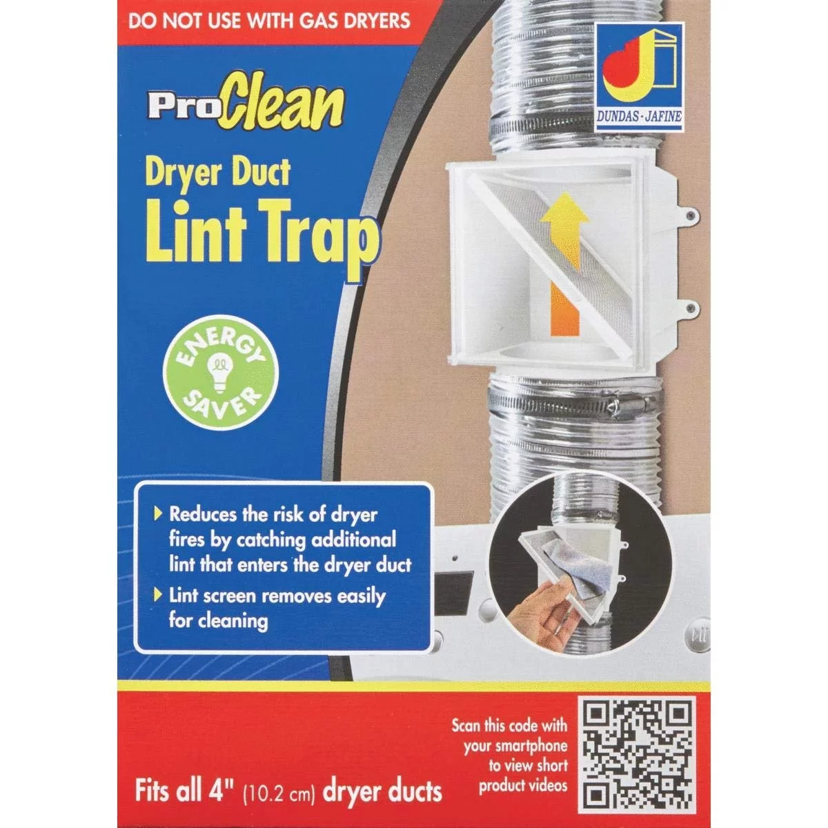 Dundas Jafine PCLT4WZW Dryer Duct Lint Trap, 1-Pack
