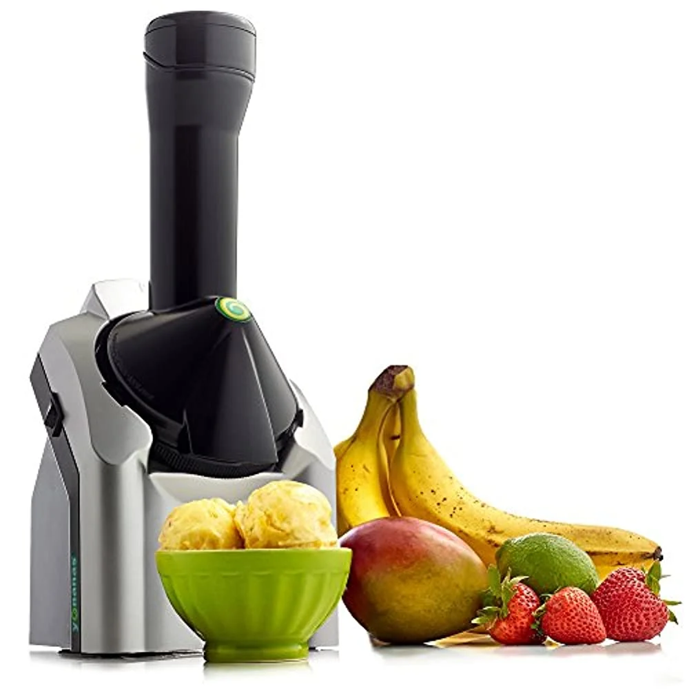 Yonanas Classic Original Healthy Dessert Fruit Soft Serve Maker, 200-Watt, Silver