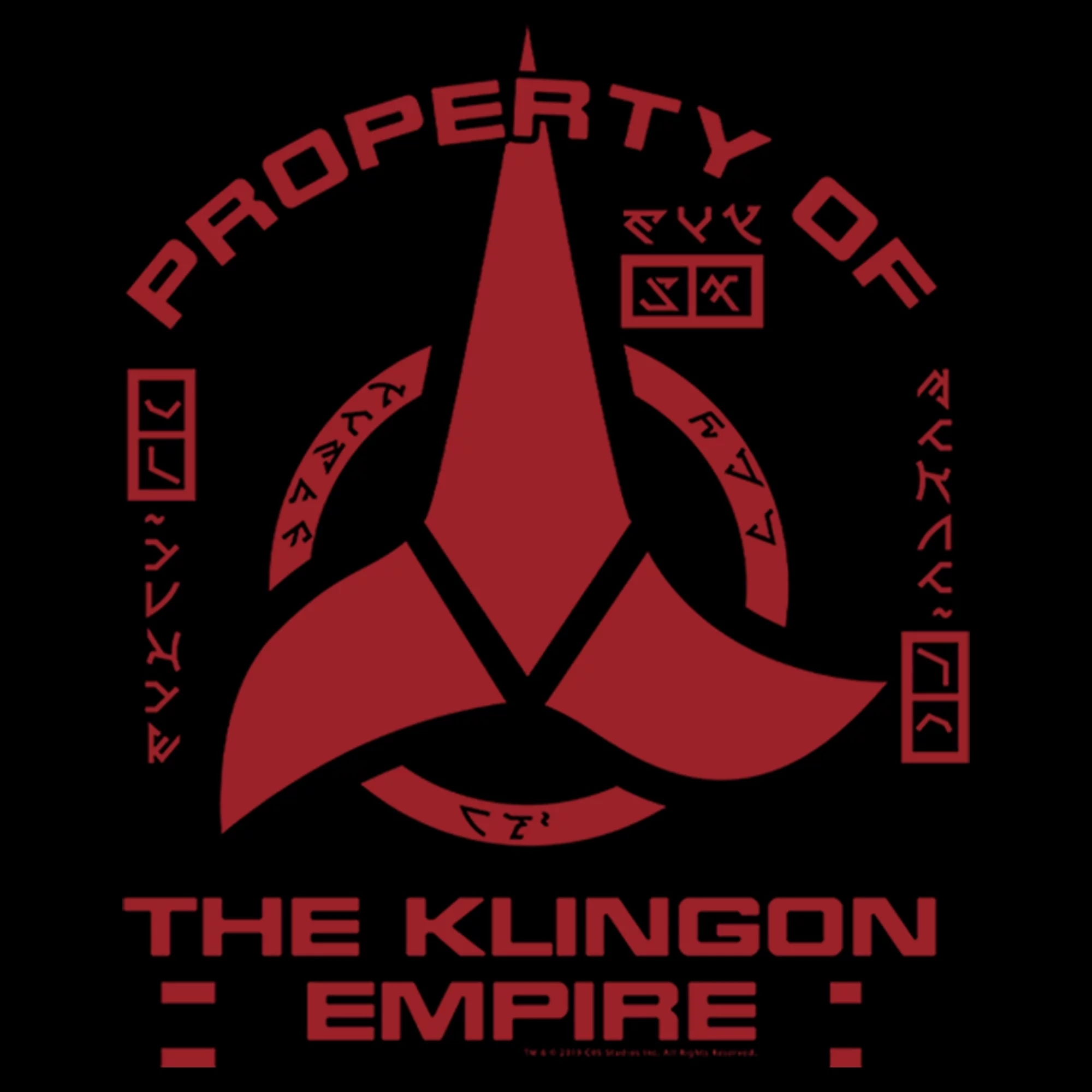 Men's Star Trek: Discovery Klingon Property  Pull Over Hoodie Black 3X Large