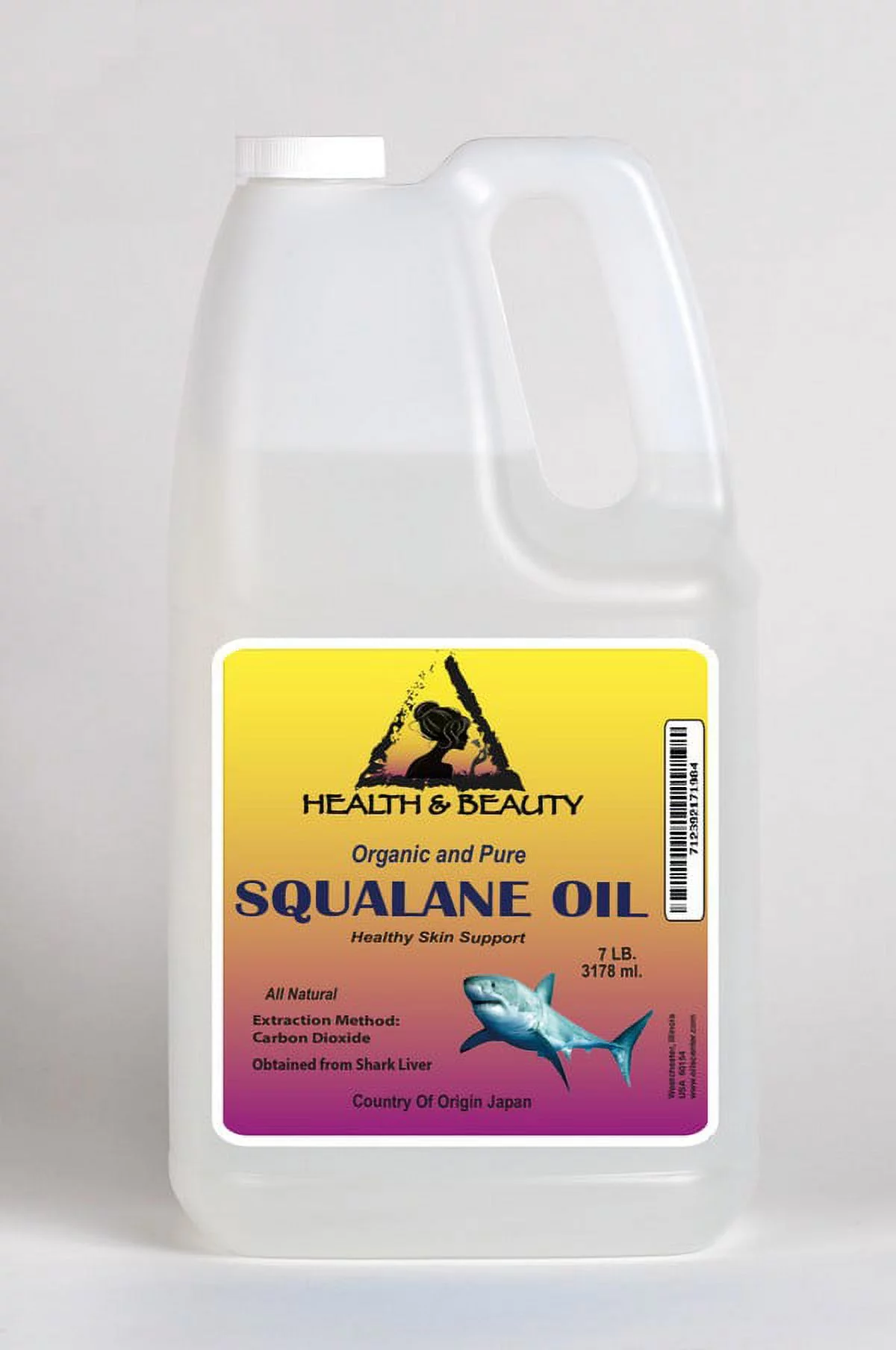 Squalane oil shark derived organic premium by h&b oils center natural pure 7 LB