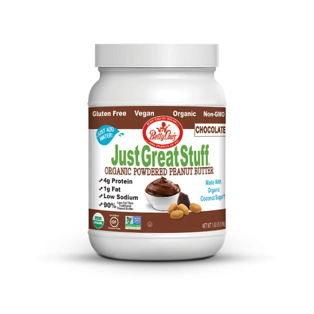Betty Lou's Chocolate Peanut Butter Powder, Organic, Non GMO 1.5 lbs