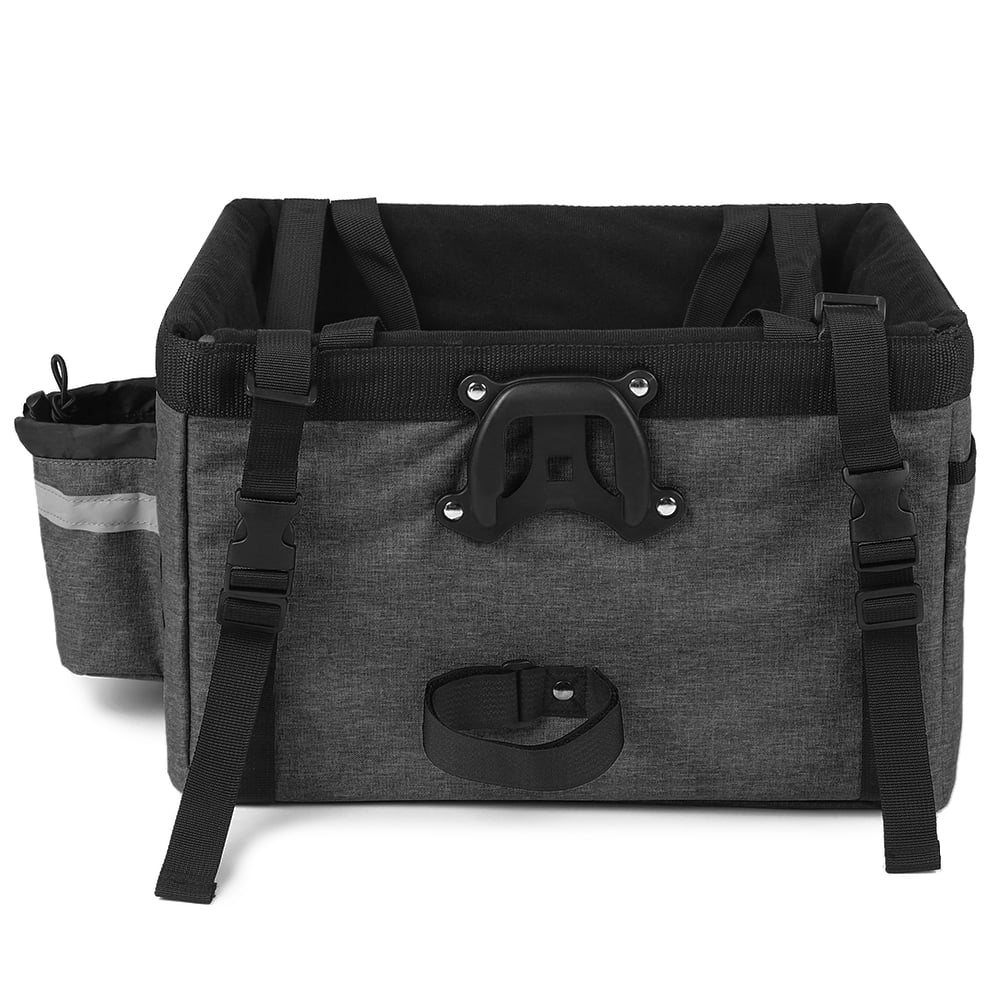 Lixada Foldable Bicycle Front Basket Removable Bike Pet Basket Pet Dog Cat Carrier Camping Tote Bag