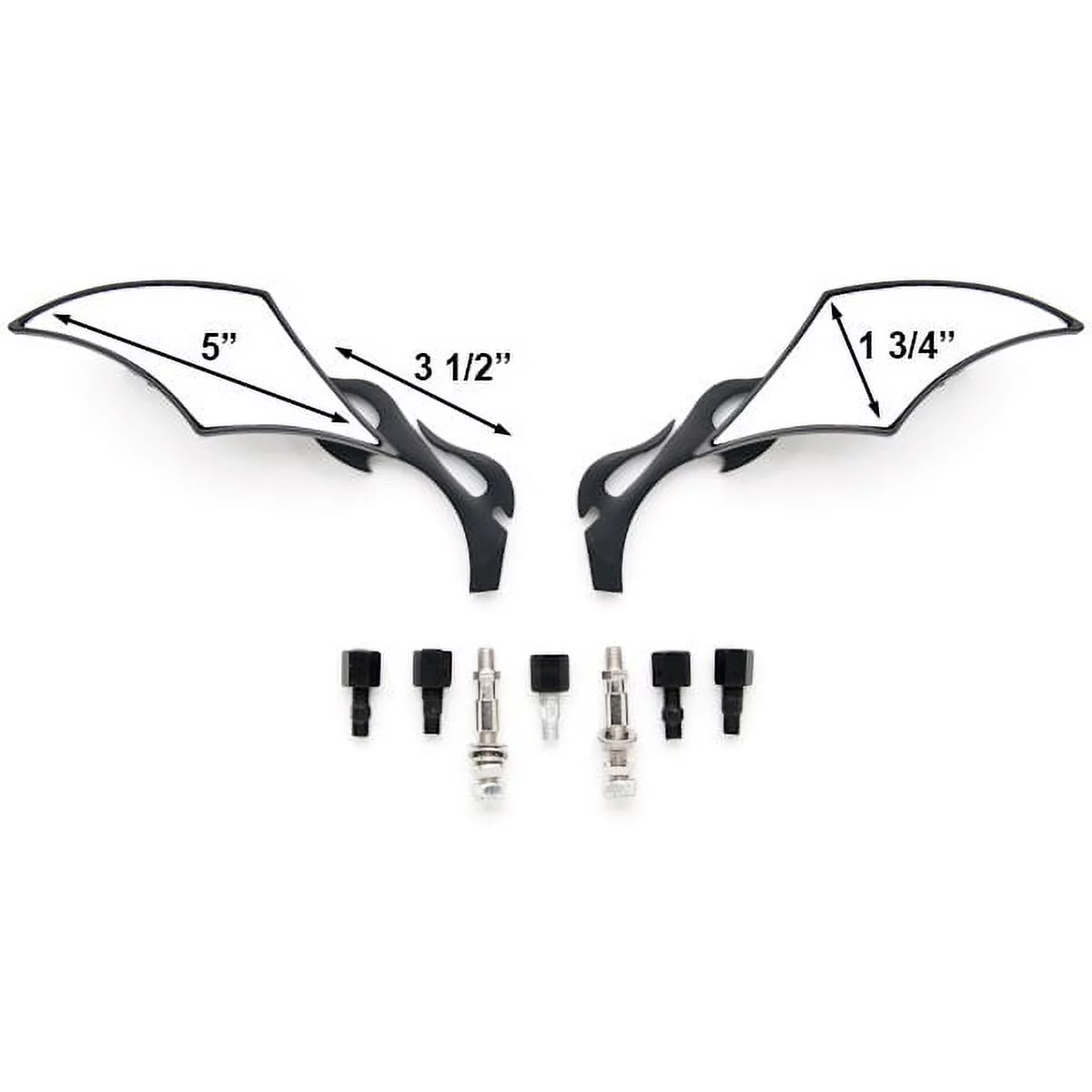 Krator Diamond Twist Custom Black Motorcycle Mirrors Compatible with Harley Davidson Electra Glide Classic