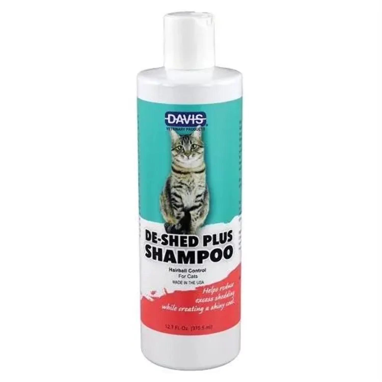 Davis De-Shed Plus Shampoo 12 oz. Hairball Control for Cats