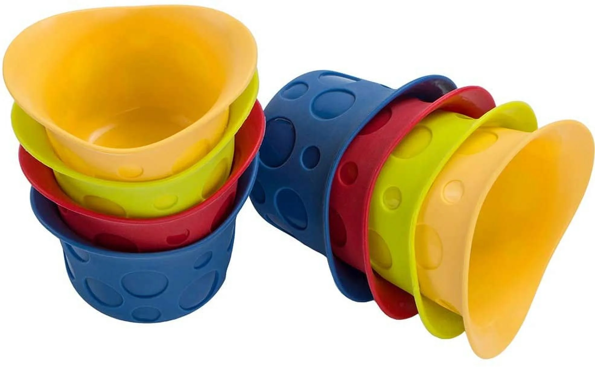 Webake Baking Cup Muffin Cupcake Liner Silicone Popover Pan Jelly Mold Dessert Tray Mini Caramel Pudding Cup 8 Pack