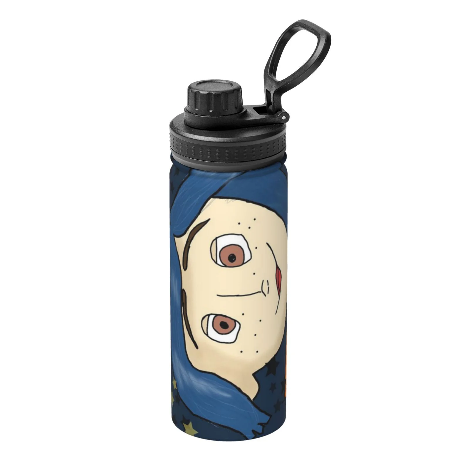 Girl Coraline Unisex Sports Insulated Water Bottles Kettle Stainless Steel Portable Cup 18OZ For School Travel Gym Running