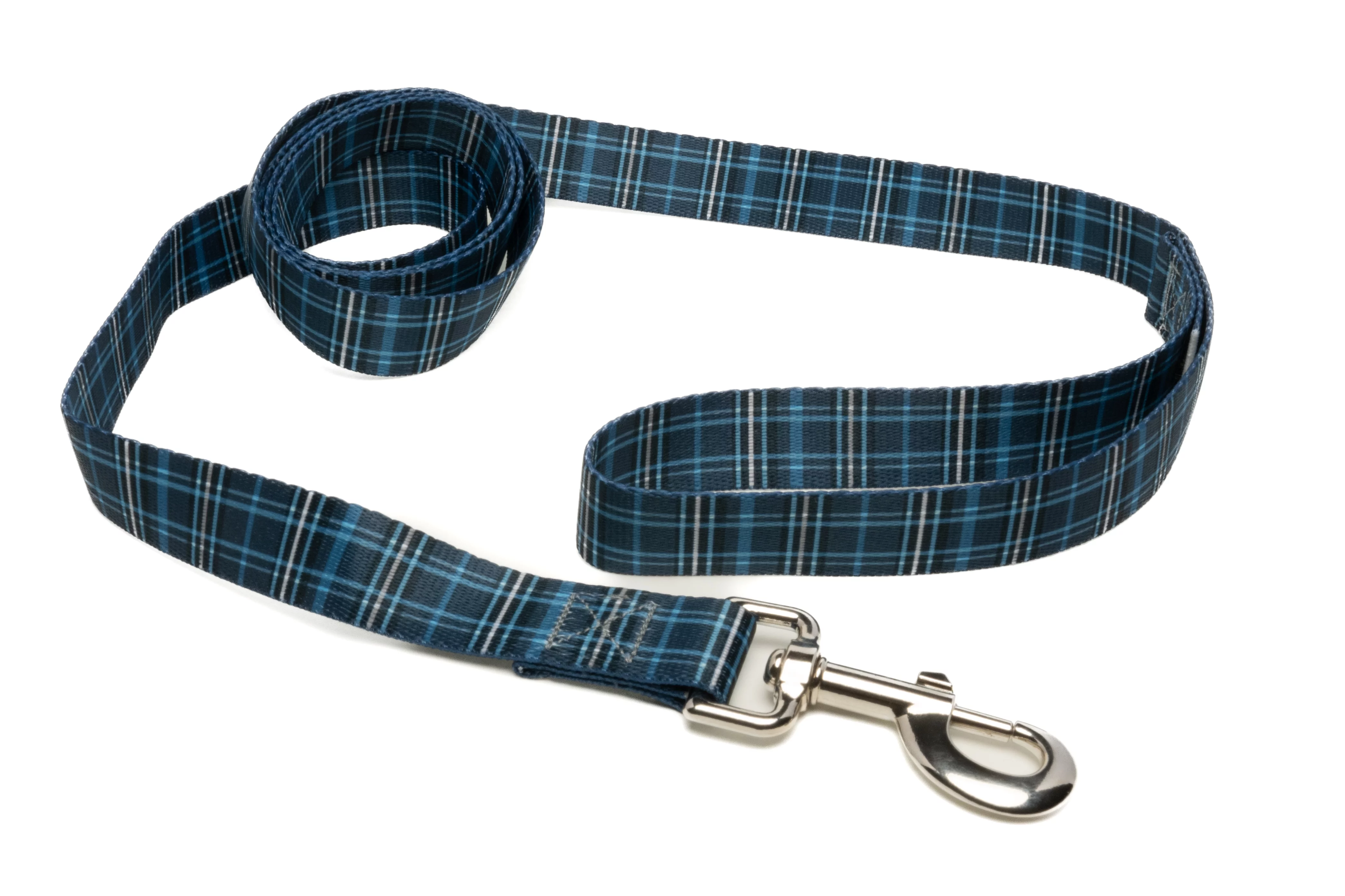 Country Brook Petz® 1 inch Navy Plaid Dog Leash, 6 Foot