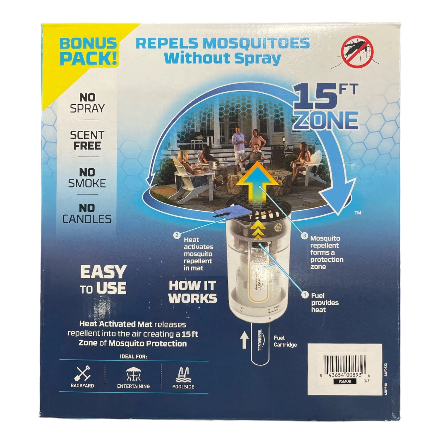 Thermacell Patio Shield Mosquito Repeller Bonus Pack with 48 Hours of Mosquito Protection